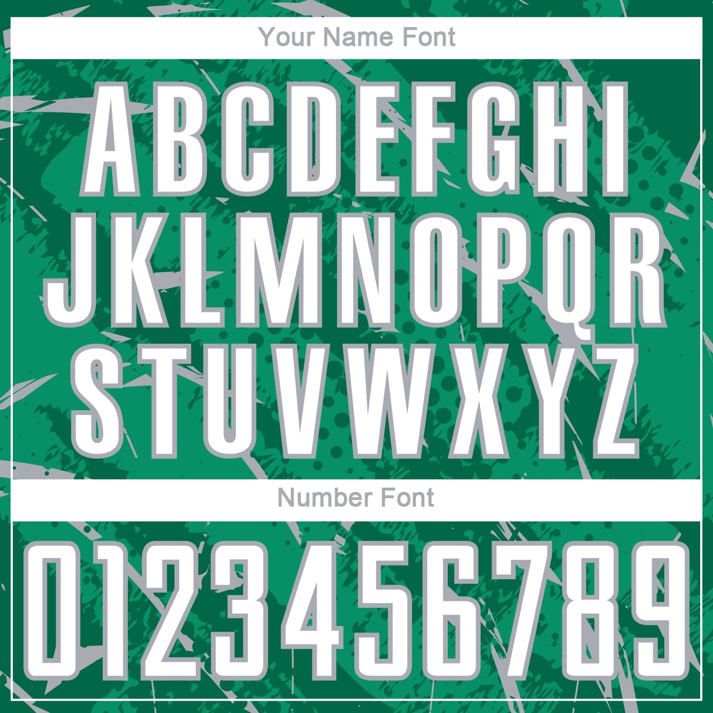 Custom Kelly Green White-Gray Brush Stroke Slashes And Dot Grid Sublimation Soccer Uniform Jersey view 6