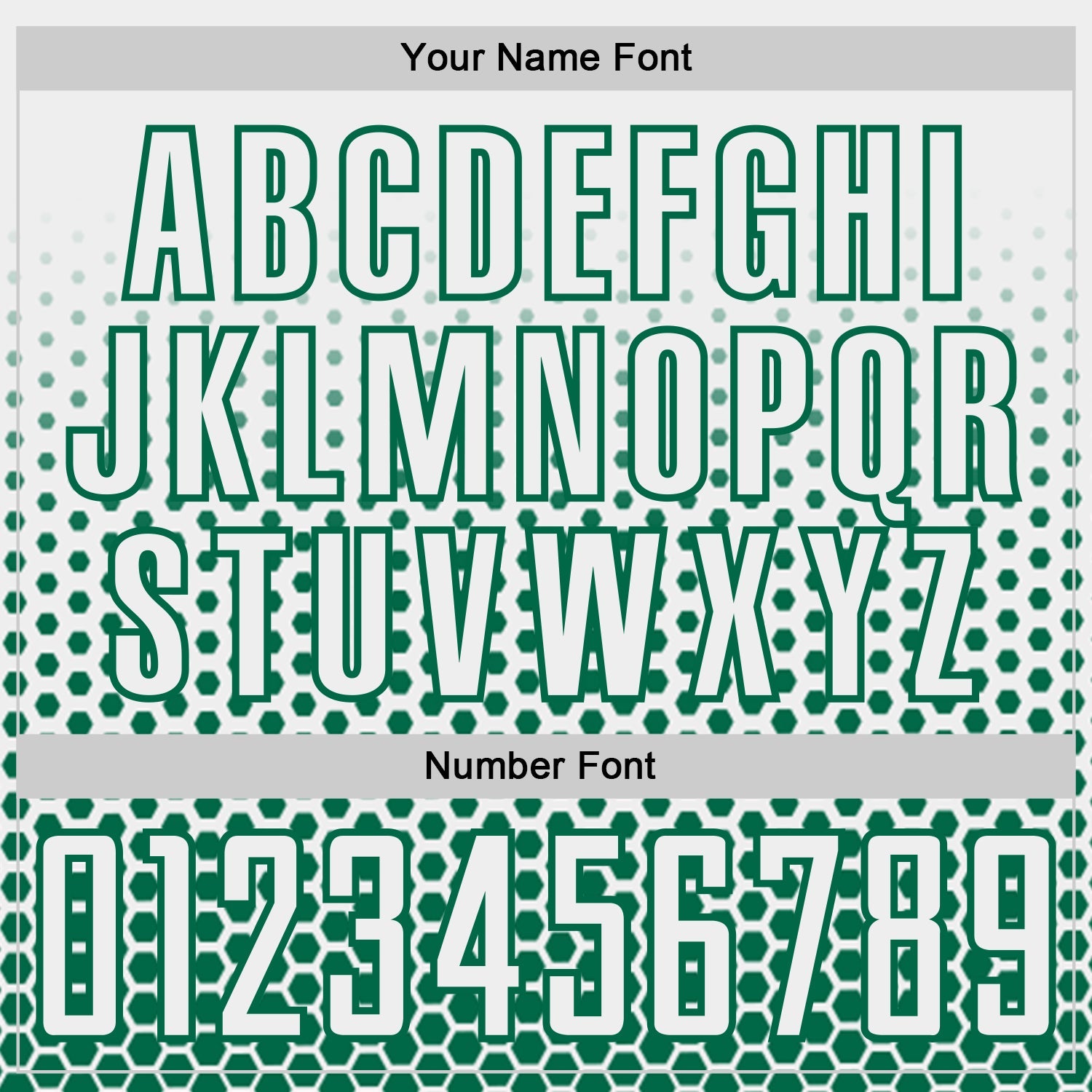 Custom White-Kelly Green Geometric Hexagonal Dot Gradient Sublimation Soccer Uniform Jersey view 6