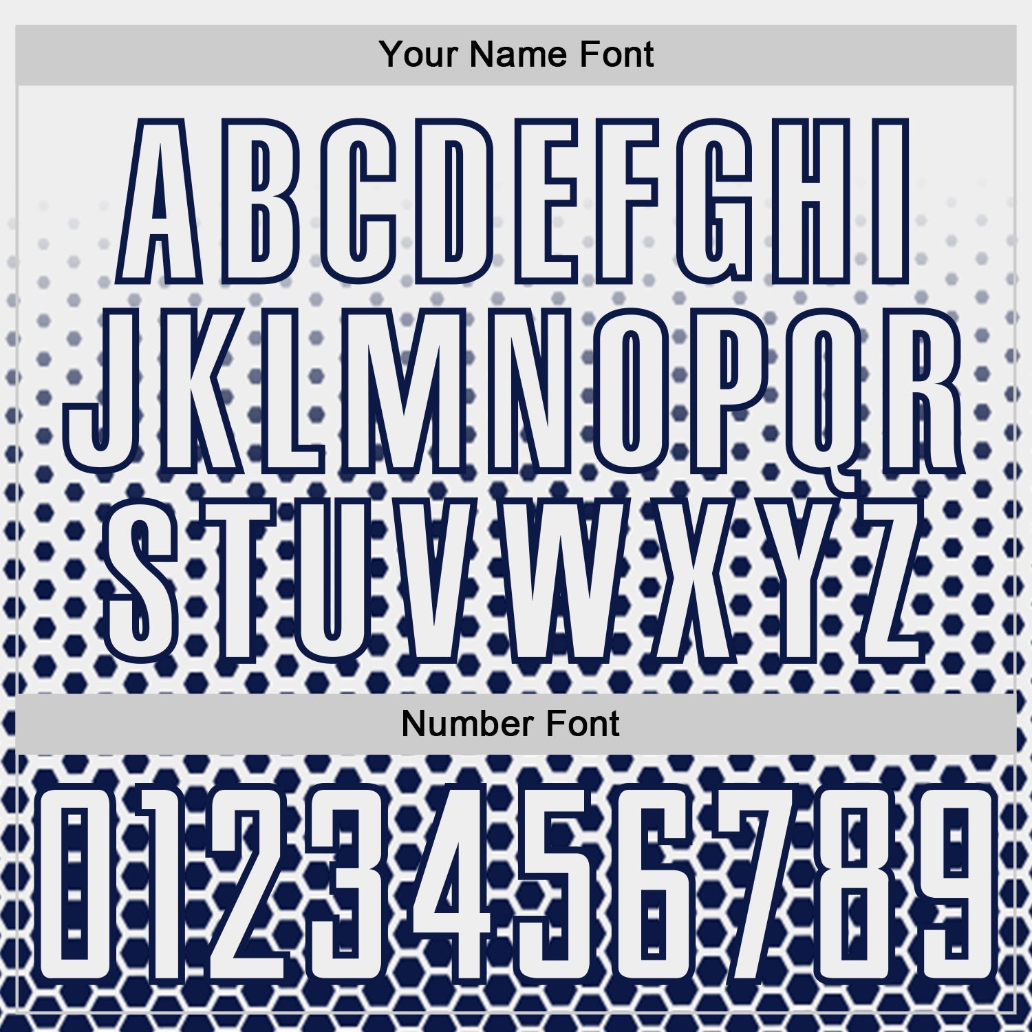 Custom White-Navy Geometric Hexagonal Dot Gradient Sublimation Soccer Uniform Jersey view 6