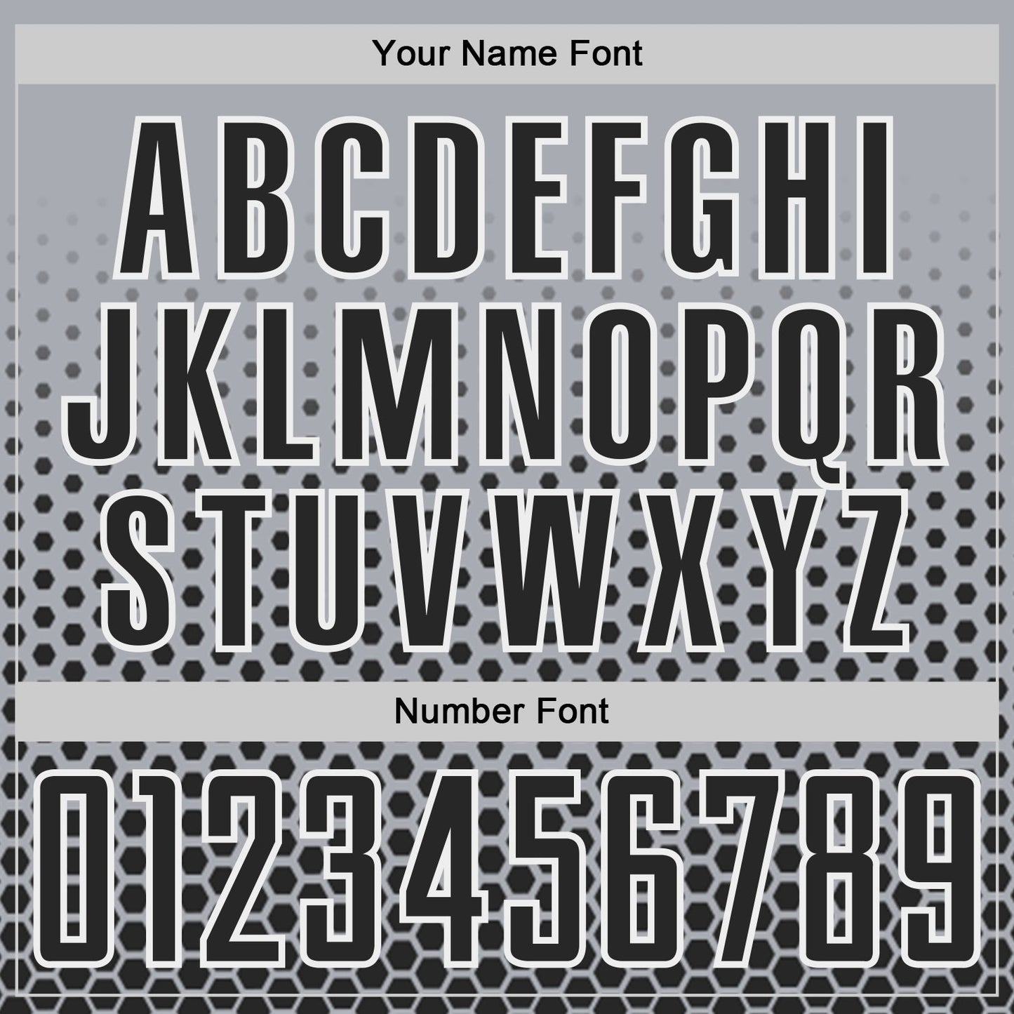 Custom Gray Black-White Geometric Hexagonal Dot Gradient Sublimation Soccer Uniform Jersey view 6