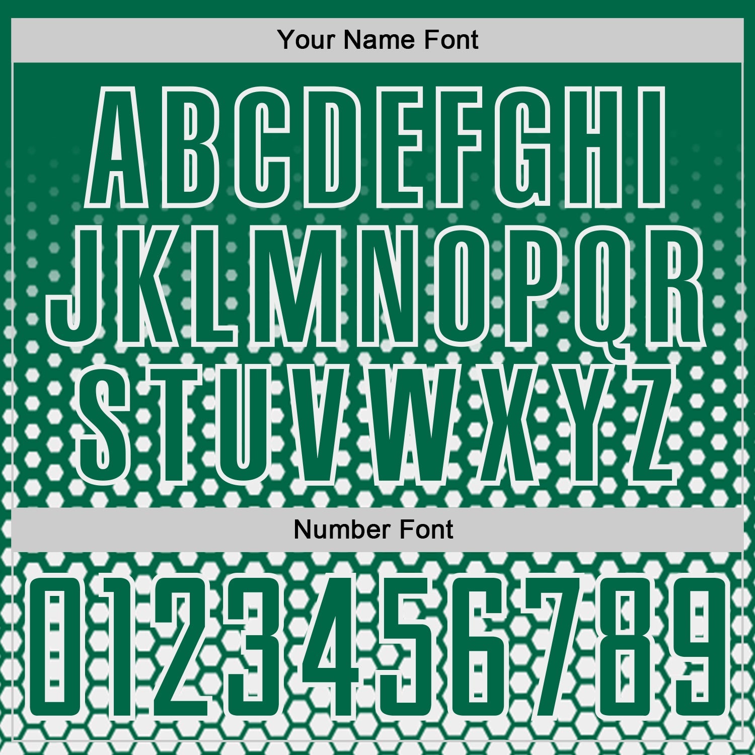 Custom Kelly Green-White Geometric Hexagonal Dot Gradient Sublimation Soccer Uniform Jersey view 6