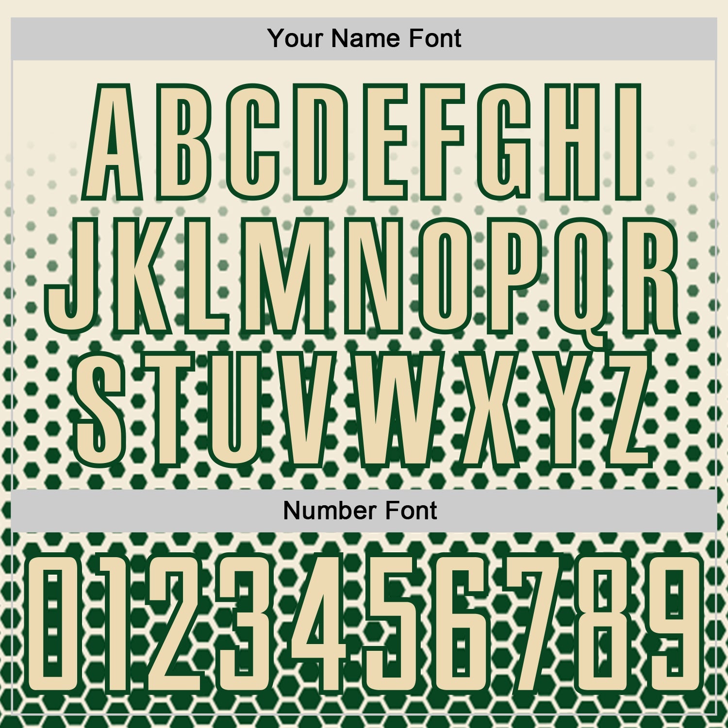 Custom Cream-Green Geometric Hexagonal Dot Gradient Sublimation Soccer Uniform Jersey view 6