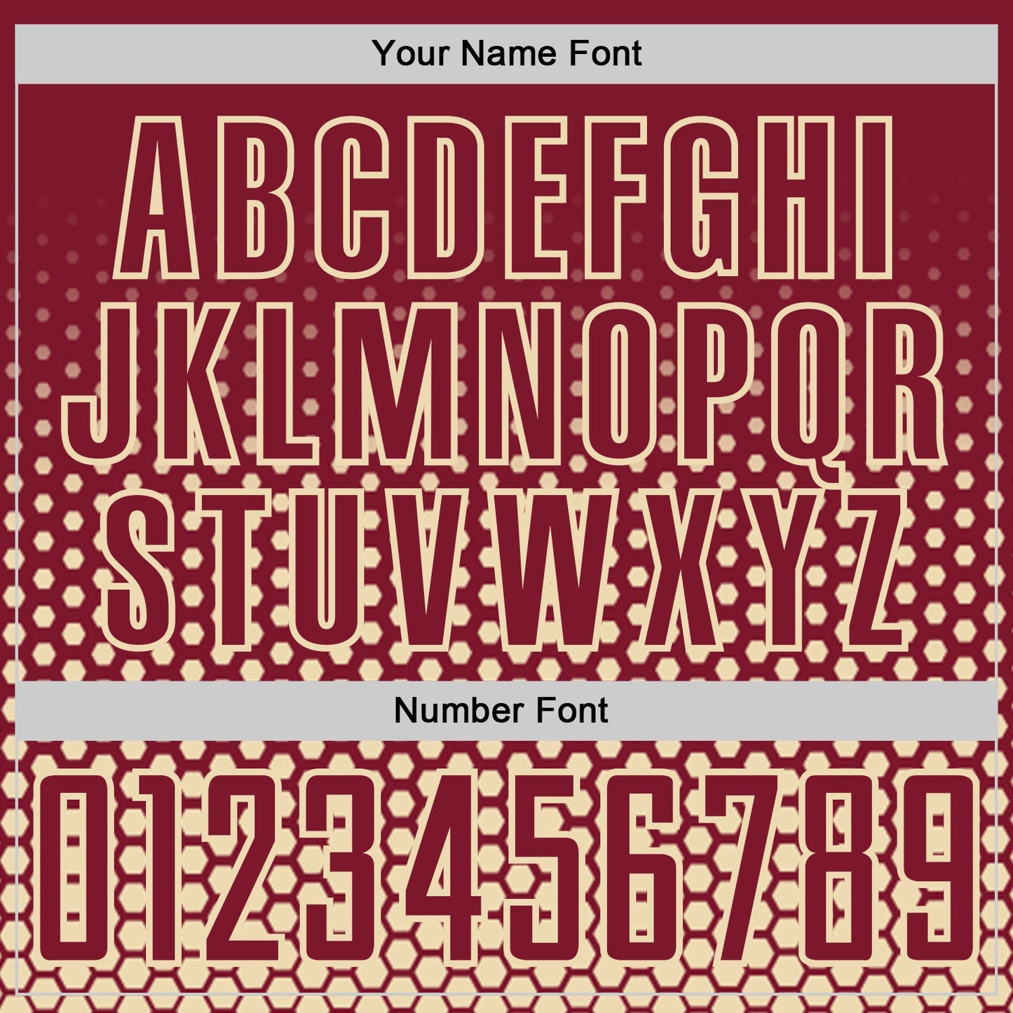 Custom Crimson-Cream Geometric Hexagonal Dot Gradient Sublimation Soccer Uniform Jersey view 6