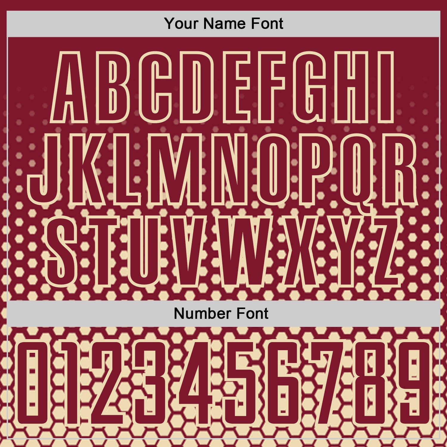 Custom Crimson-Cream Geometric Hexagonal Dot Gradient Sublimation Soccer Uniform Jersey view 6