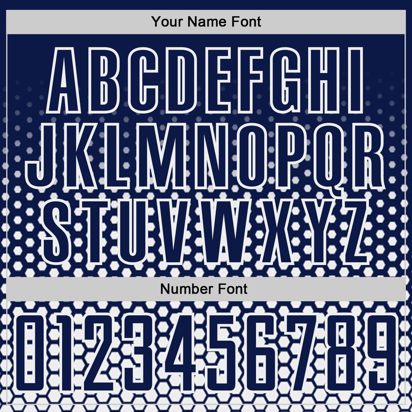 Custom Navy-White Geometric Hexagonal Dot Gradient Sublimation Soccer Uniform Jersey view 6