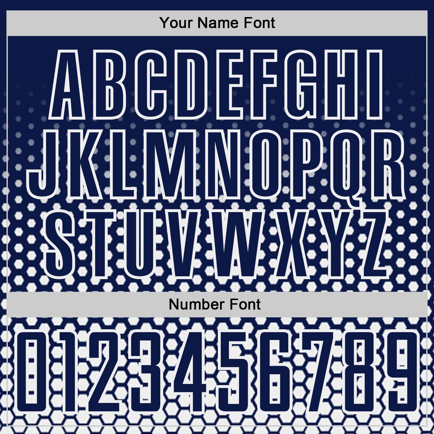 Custom Navy-White Geometric Hexagonal Dot Gradient Sublimation Soccer Uniform Jersey view 6