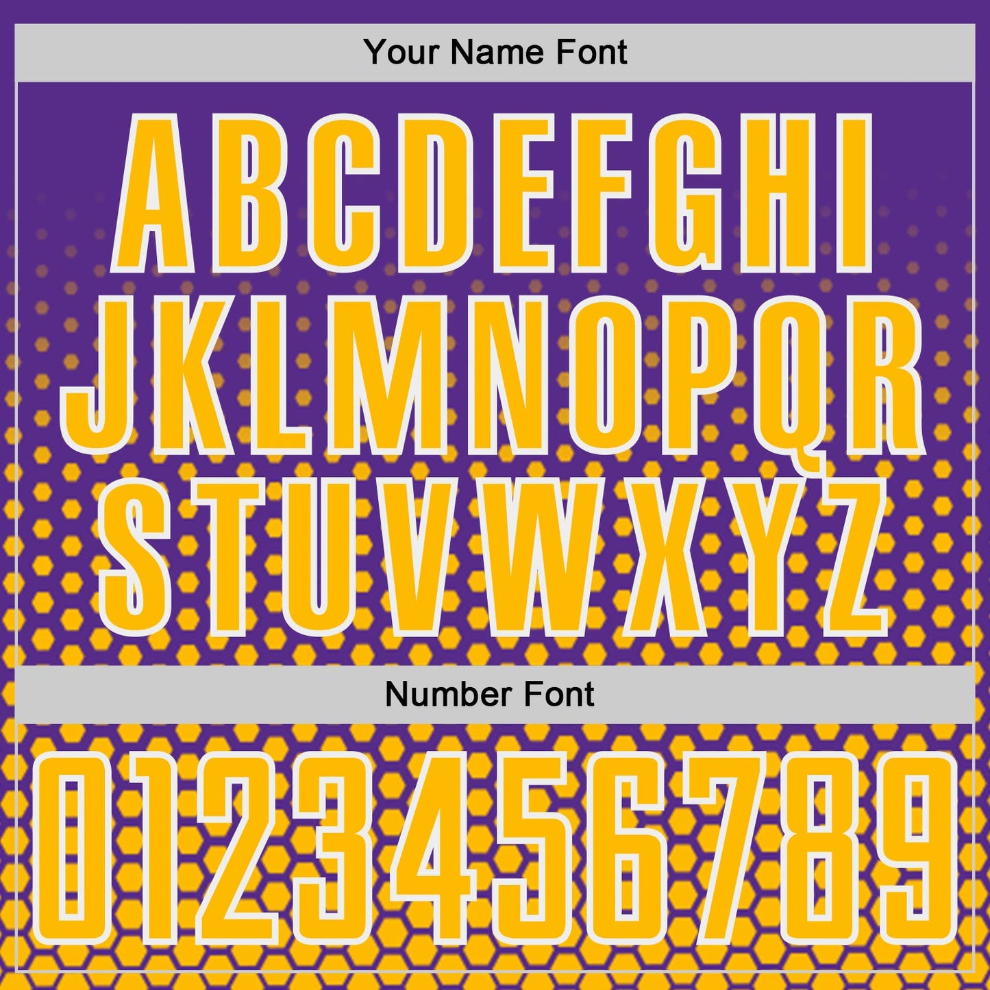 Custom Purple Gold-White Geometric Hexagonal Dot Gradient Sublimation Soccer Uniform Jersey view 6