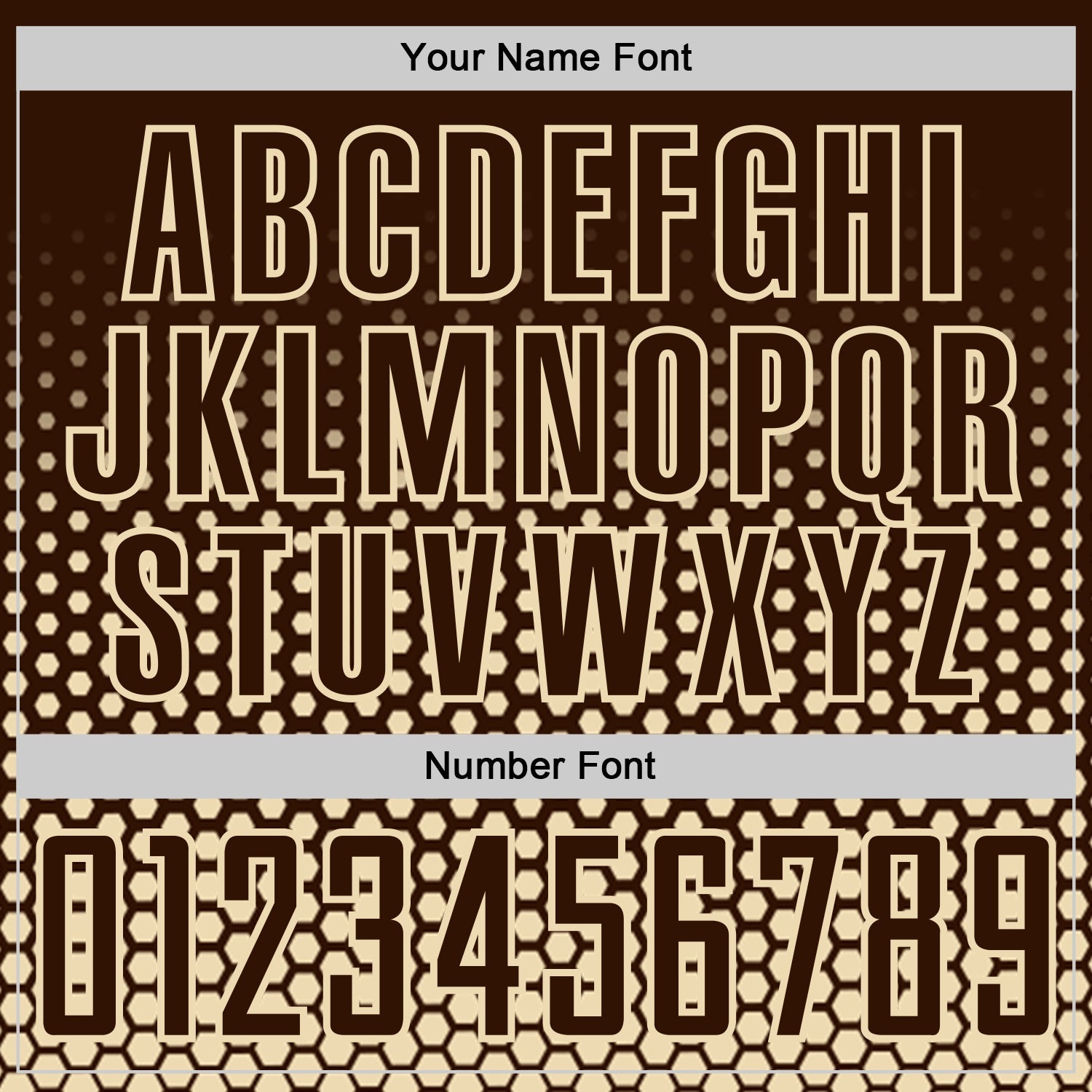 Custom Brown-Cream Geometric Hexagonal Dot Gradient Sublimation Soccer Uniform Jersey view 6