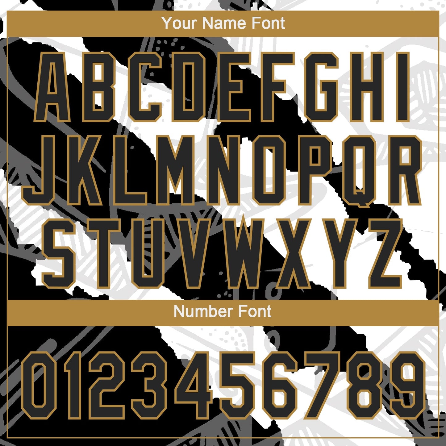 Custom Graffiti Pattern Black-Old Gold 3D Two-Button Unisex Softball Jersey view 6