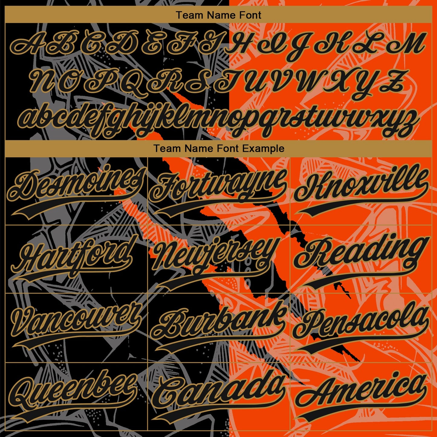 Custom Graffiti Pattern Black-Old Gold 3D Two-Button Unisex Softball Jersey view 4