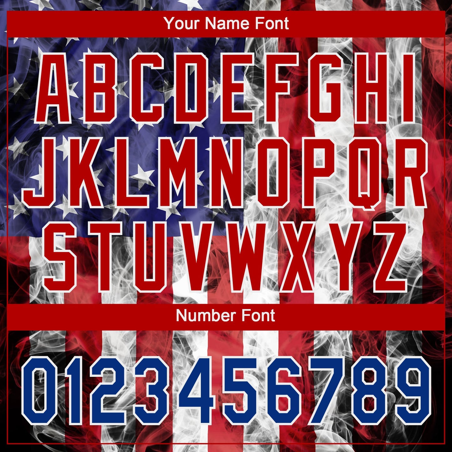 Custom White Royal-Red 3D American Flag Fashion Two-Button Unisex Softball Jersey view 6