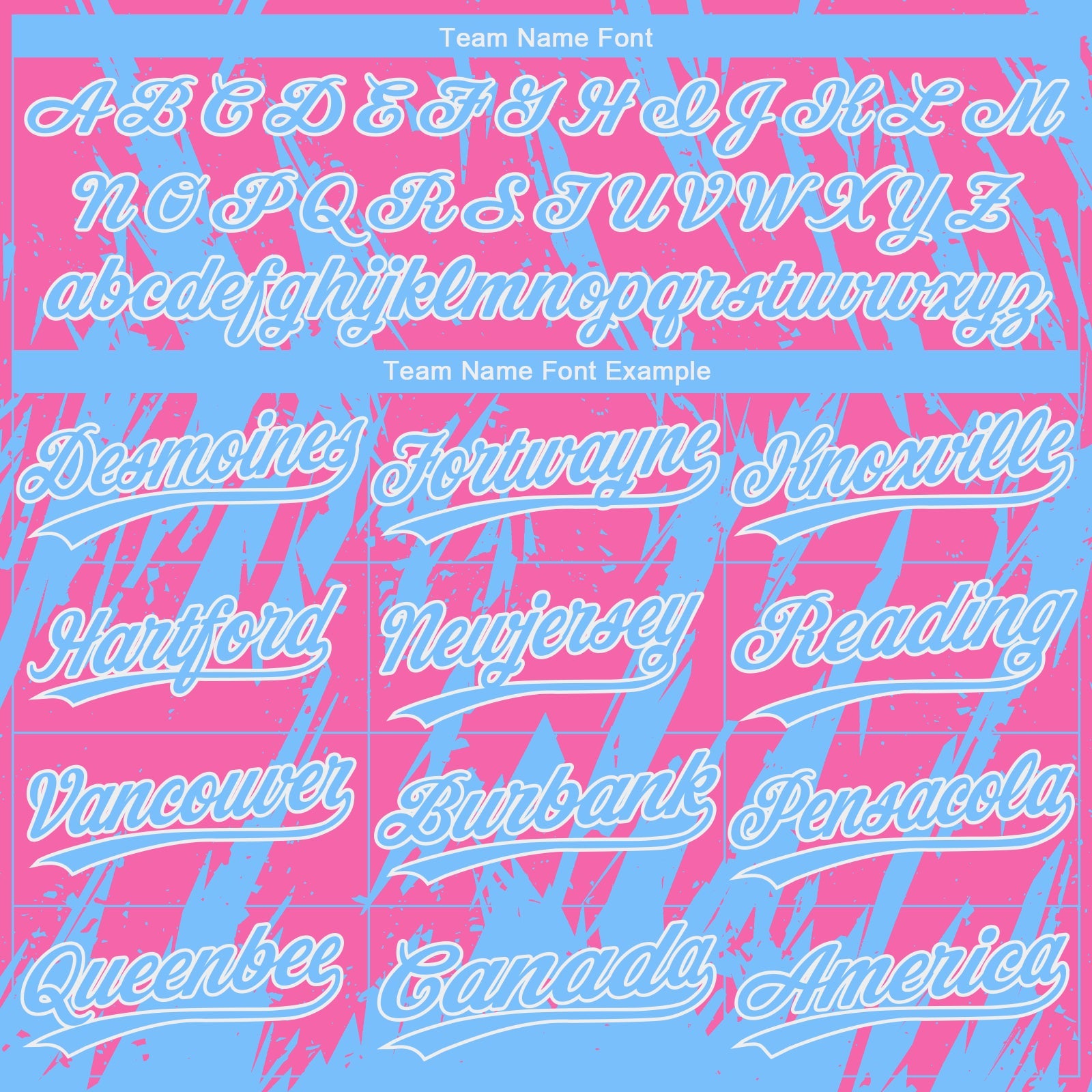 Custom Pink Powder Blue-White 3D Pattern Two-Button Unisex Softball Jersey view 4