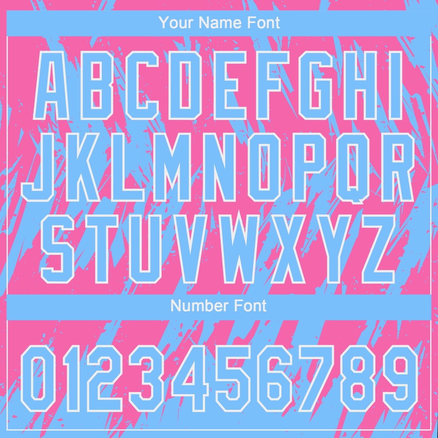 Custom Pink Powder Blue-White 3D Pattern Two-Button Unisex Softball Jersey view 5