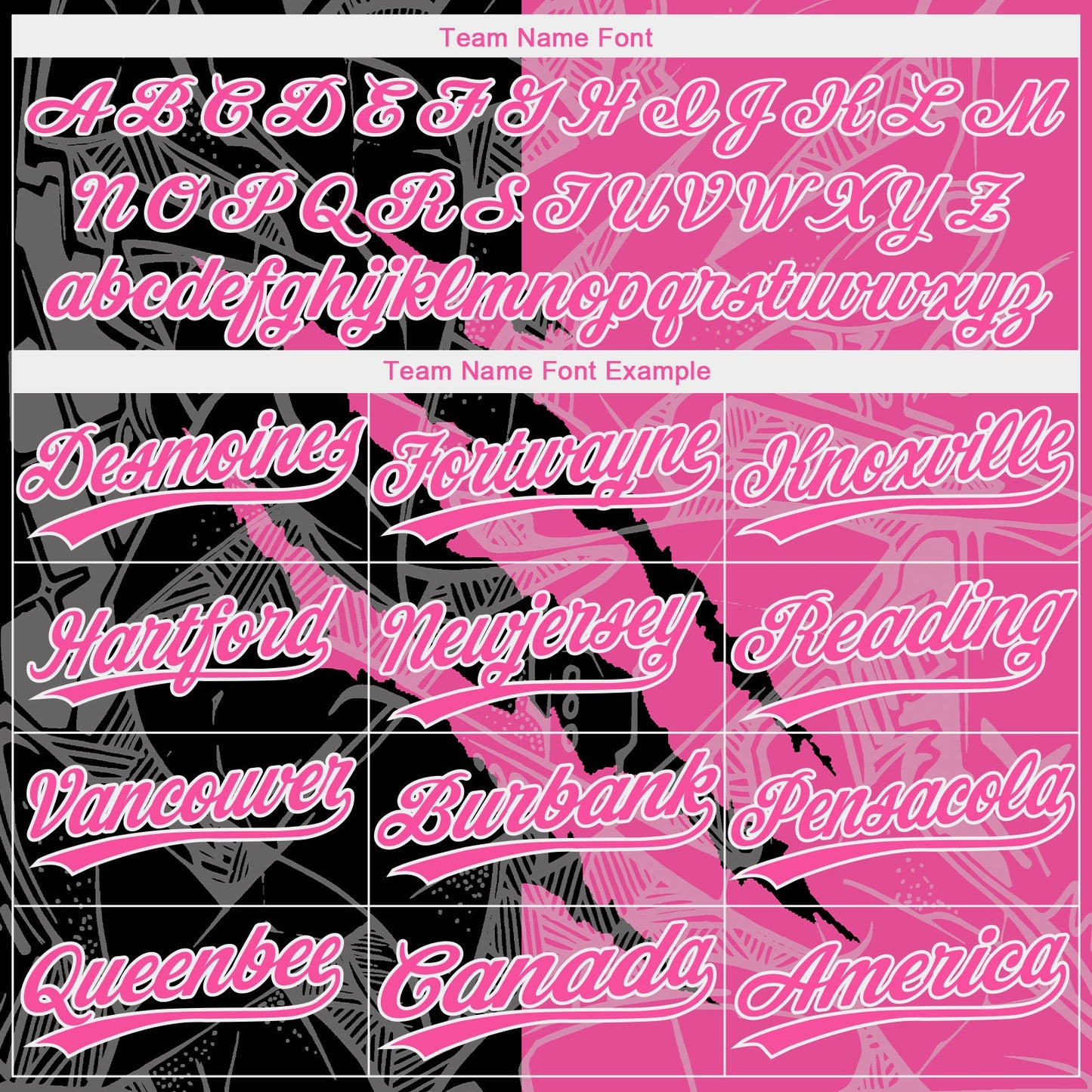 Custom Graffiti Pattern Pink-Black 3D Two-Button Unisex Softball Jersey view 5
