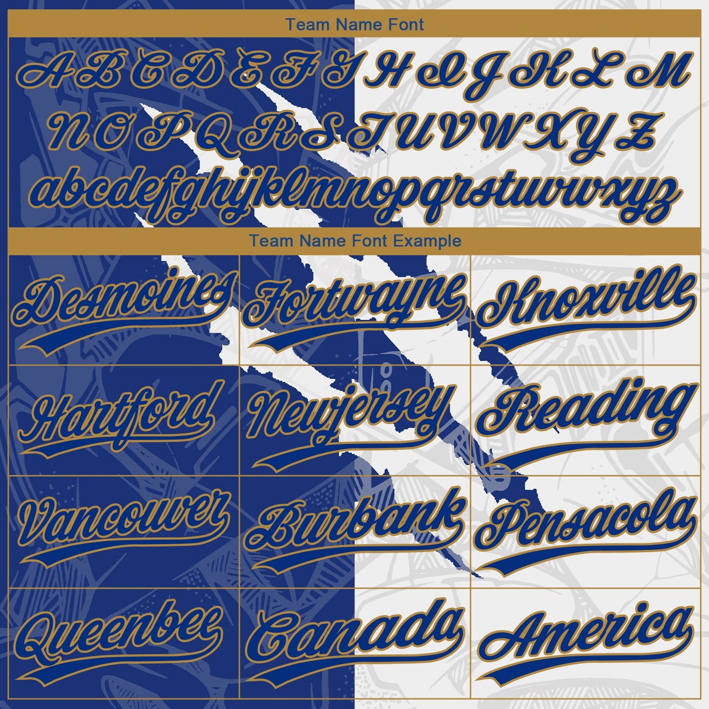 Custom Graffiti Pattern Royal-Old Gold 3D Two-Button Unisex Softball Jersey view 4