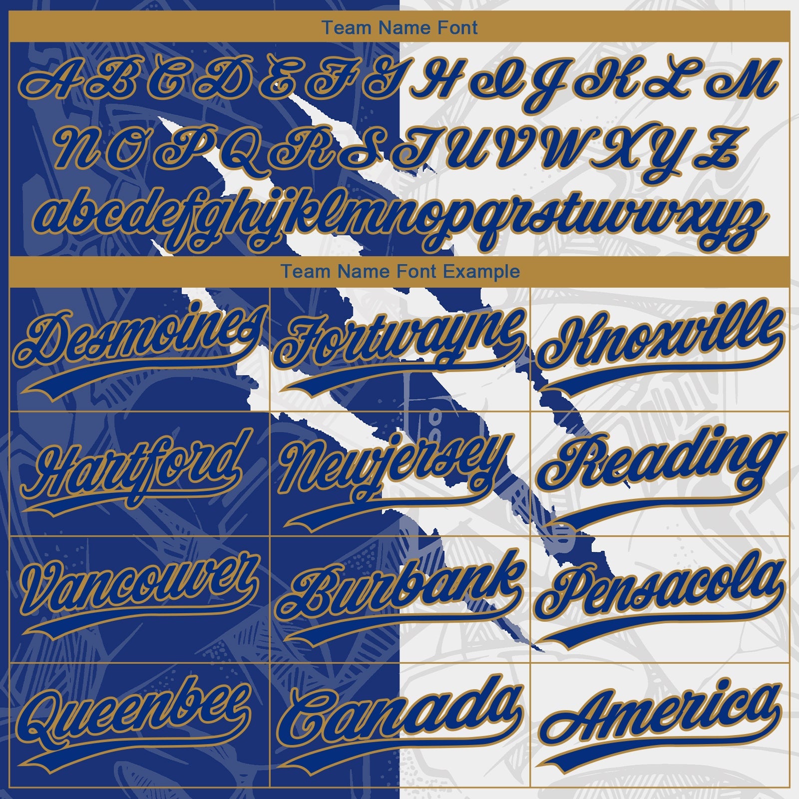 Custom Graffiti Pattern Royal-Old Gold 3D Two-Button Unisex Softball Jersey view 4