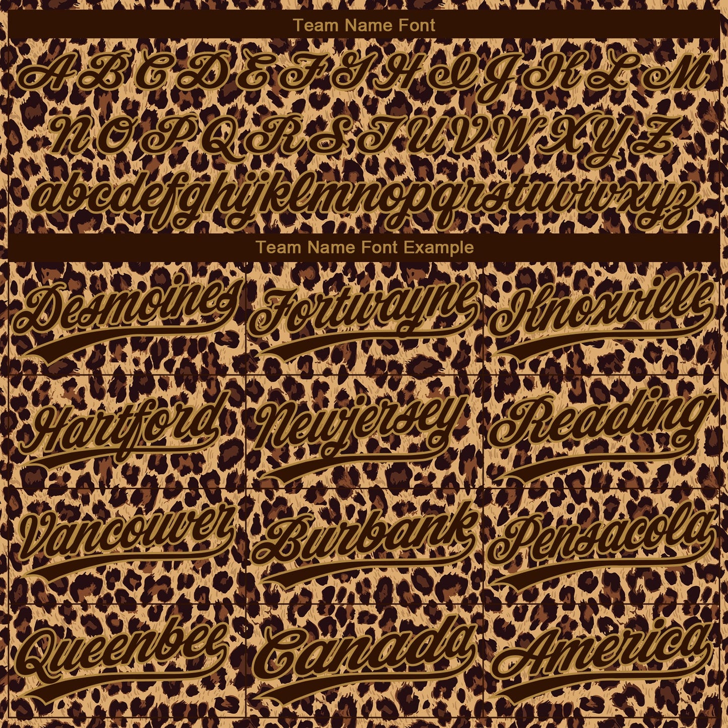 Custom Brown Brown-Old Gold 3D Pattern Leopard Two-Button Unisex Softball Jersey view 4