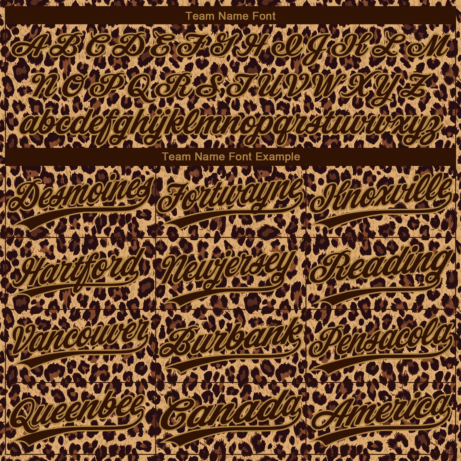 Custom Brown Brown-Old Gold 3D Pattern Leopard Two-Button Unisex Softball Jersey view 4