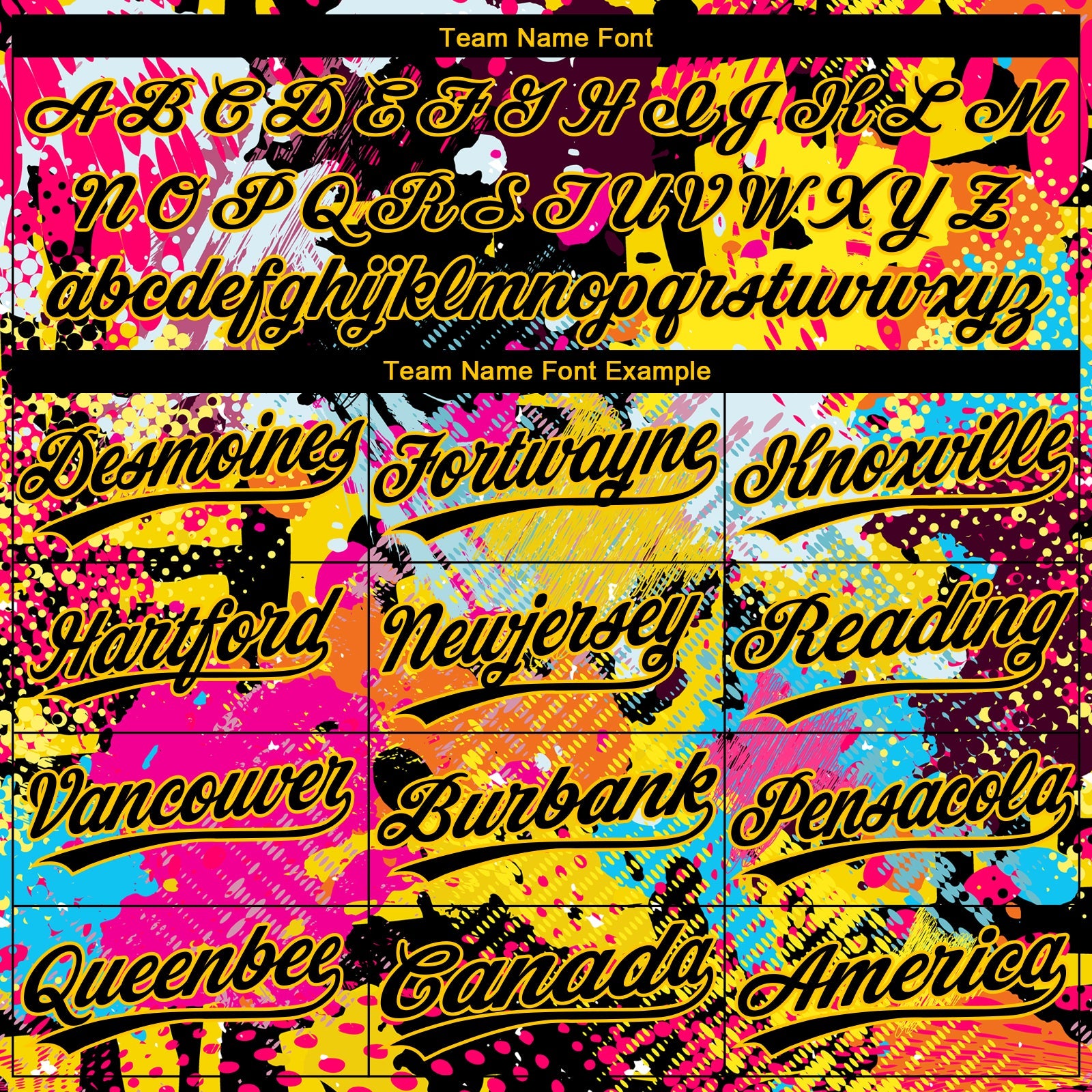 Custom Graffiti Pattern Black-Gold 3D Bright Psychedelic Two-Button Unisex Softball Jersey view 4