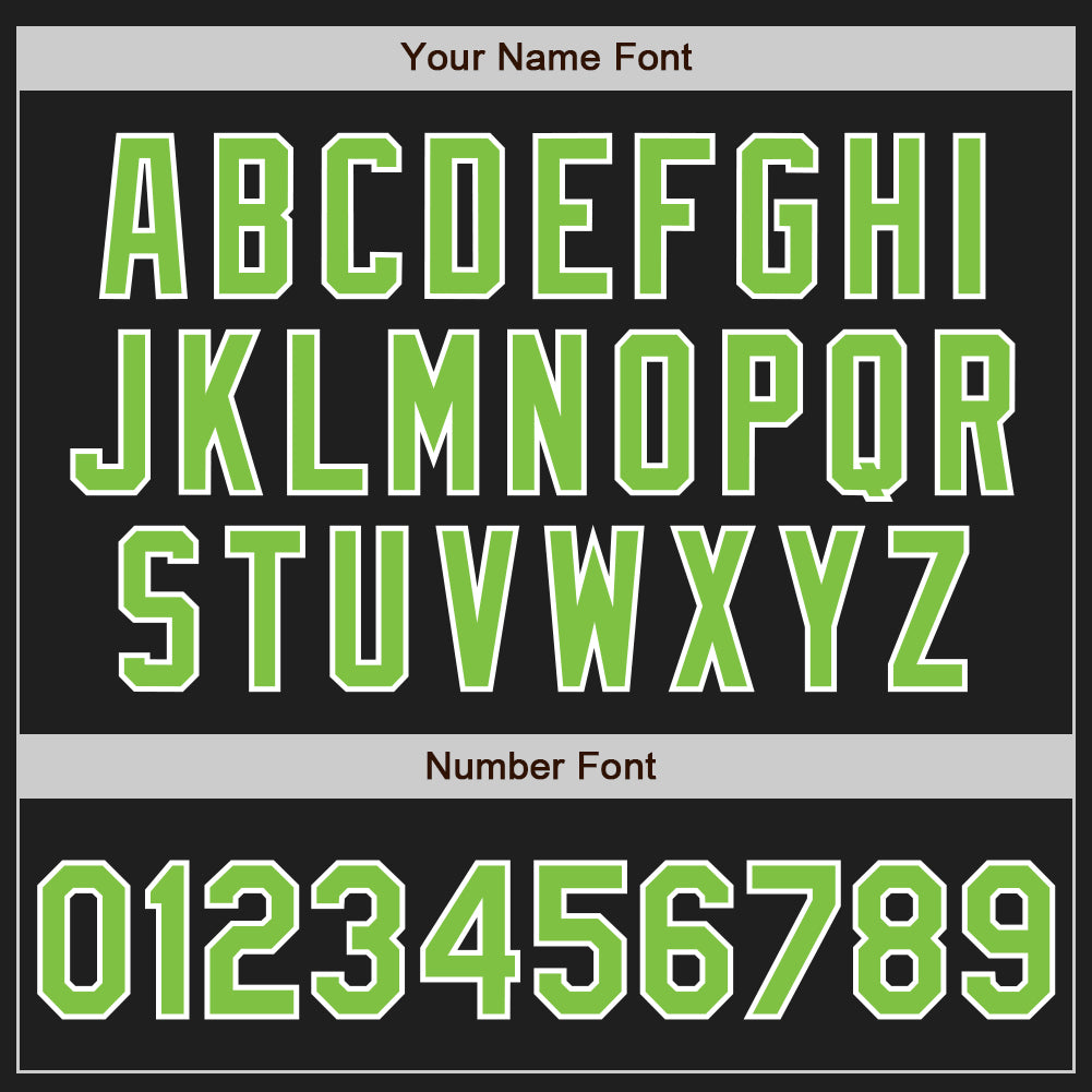 Custom Black Neon Green-White Two-Button Unisex Softball Jersey view 5