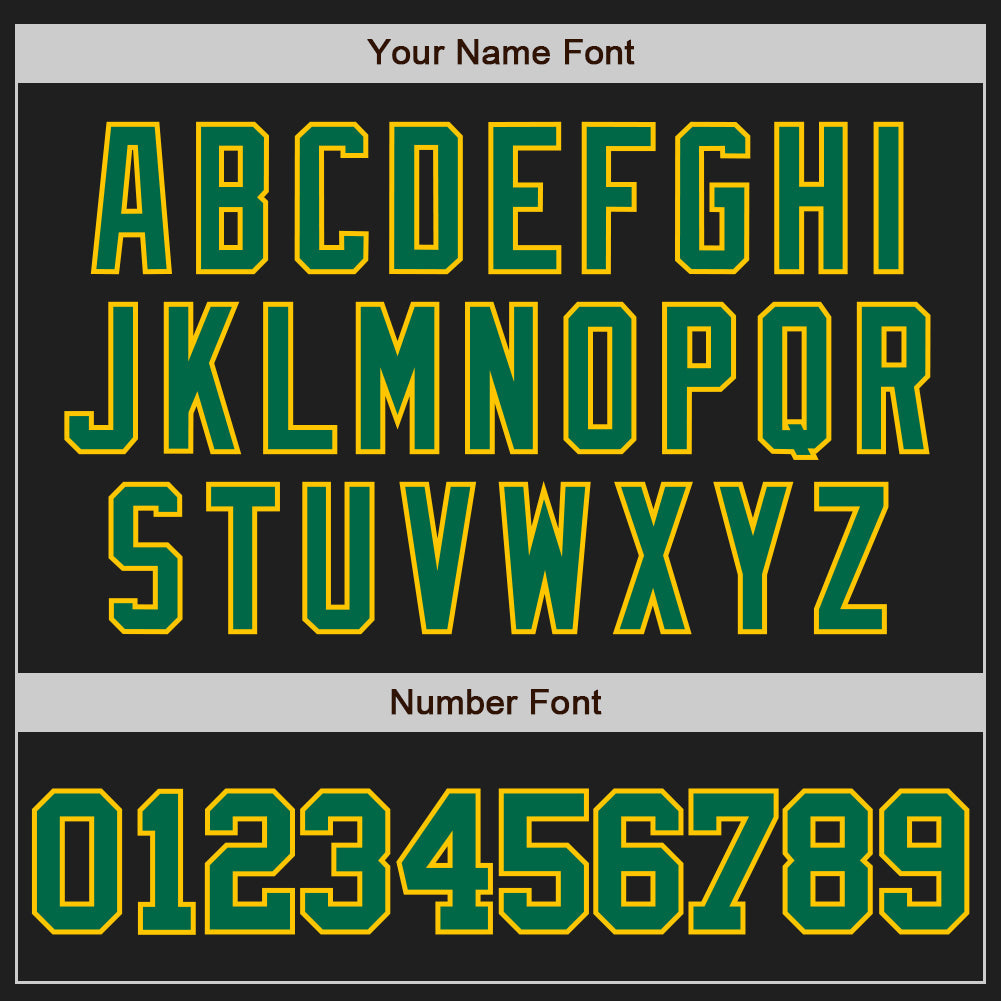 Custom Black Kelly Green-Yellow Two-Button Unisex Softball Jersey view 5