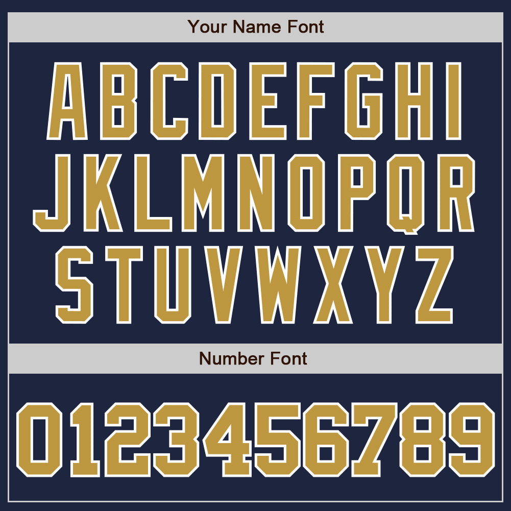 Custom Navy Old Gold-White Two-Button Unisex Softball Jersey view 5