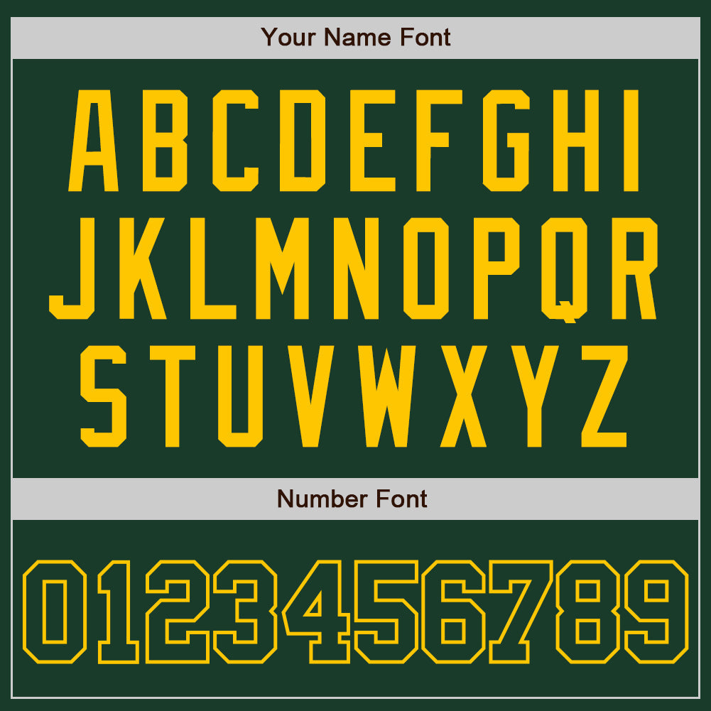 Custom Green Green-Yellow Two-Button Unisex Softball Jersey view 5