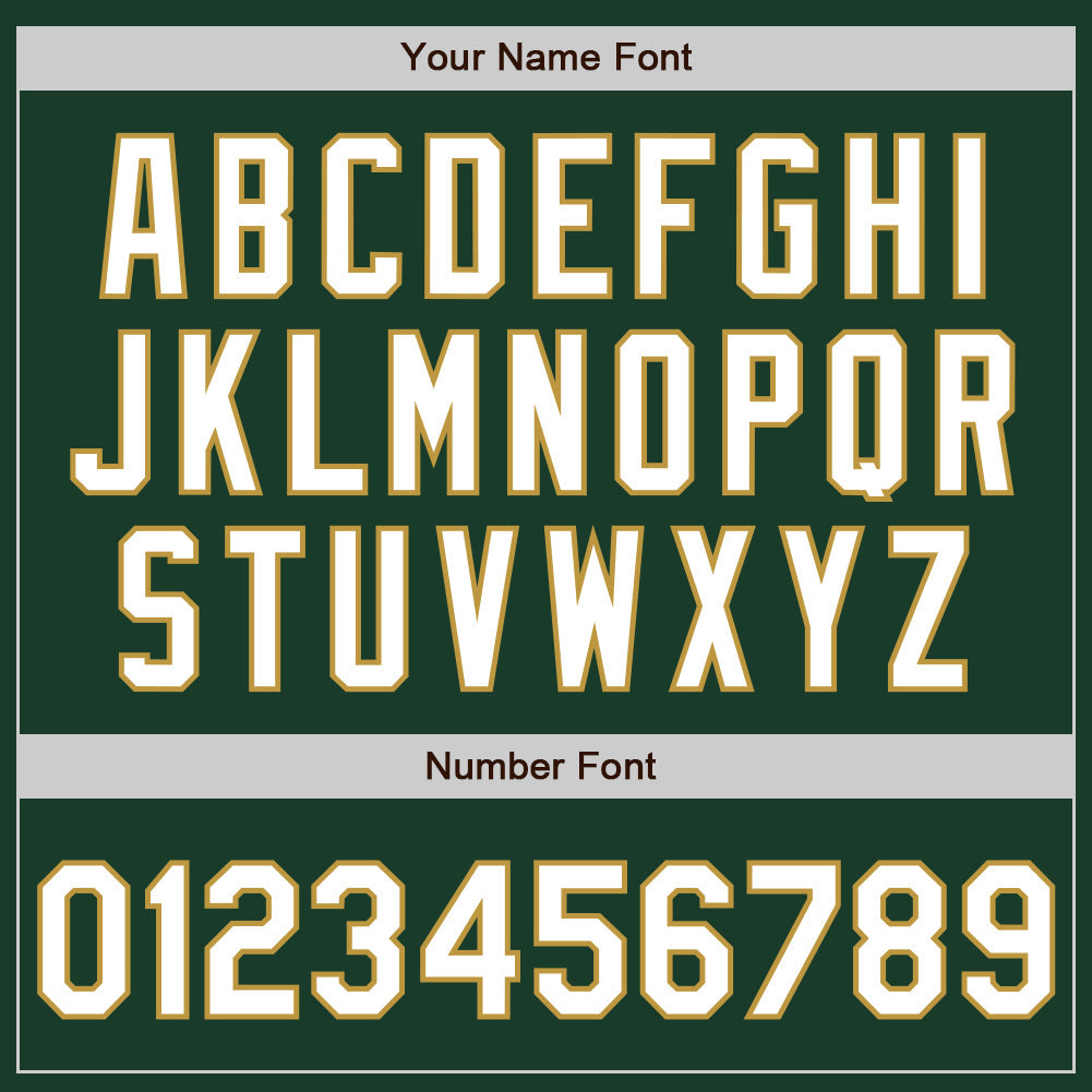 Custom Green White-Old Gold Two-Button Unisex Softball Jersey view 5