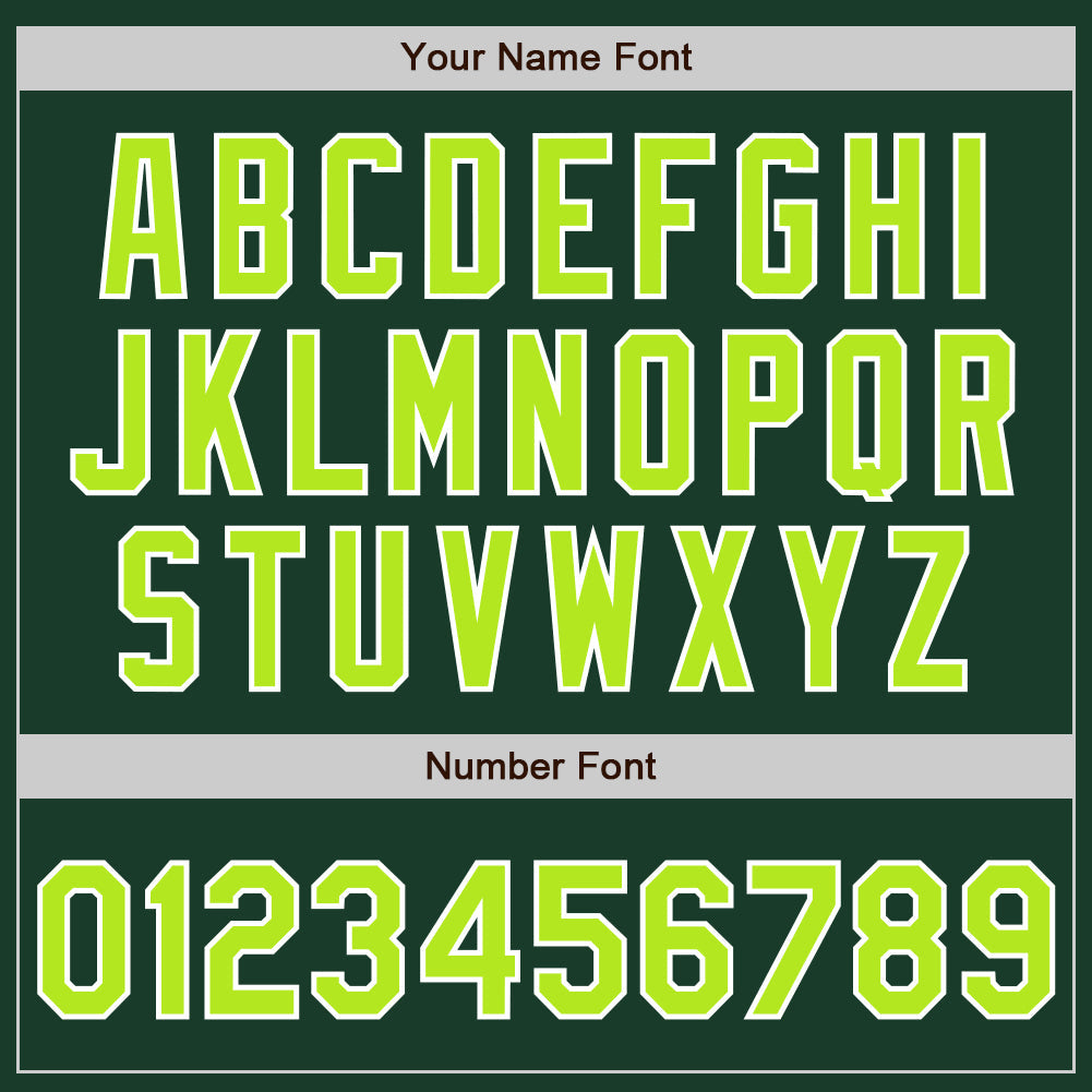 Custom Green Neon Green-White Two-Button Unisex Softball Jersey view 5