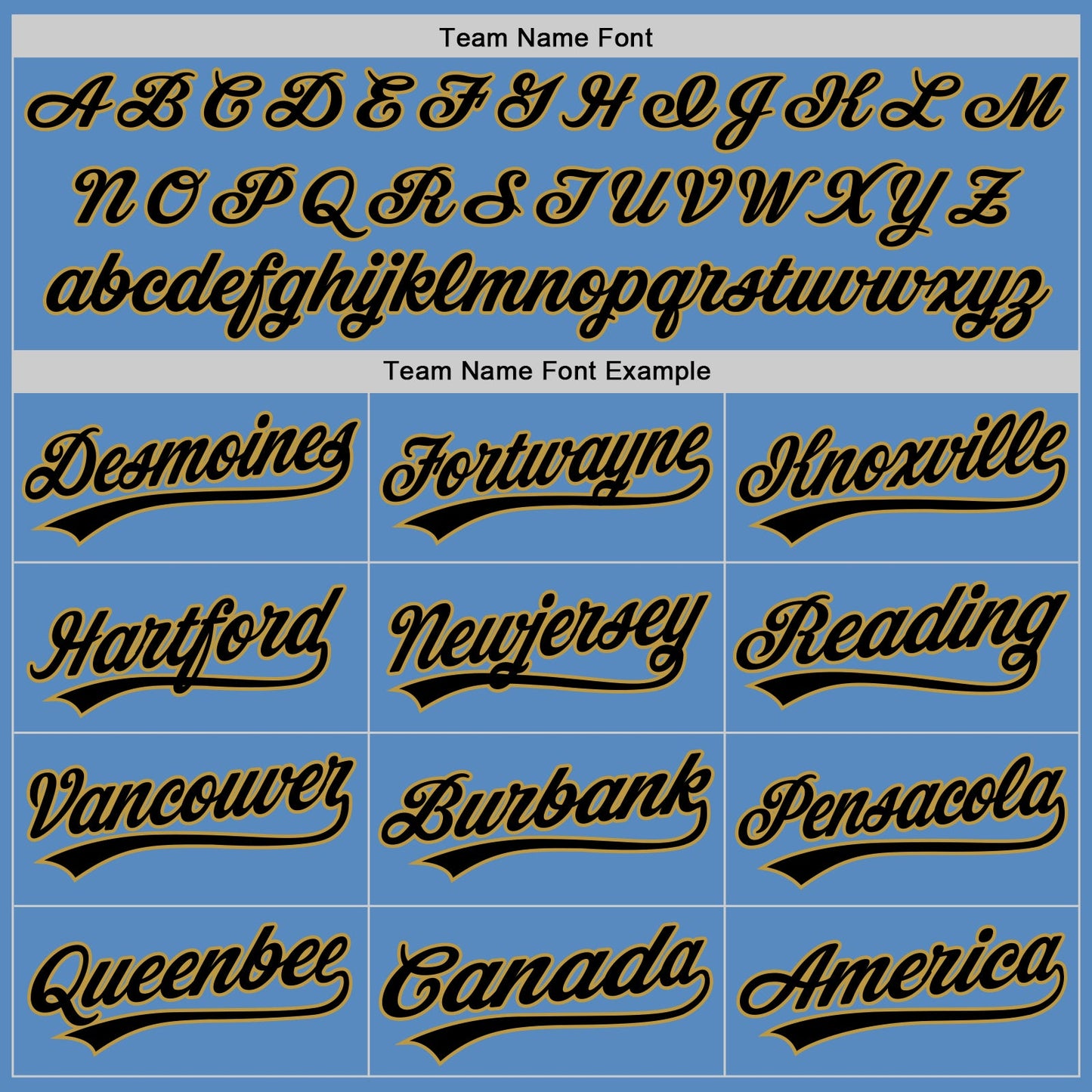 Custom Powder Blue Black-Old Gold Two-Button Unisex Softball Jersey view 4