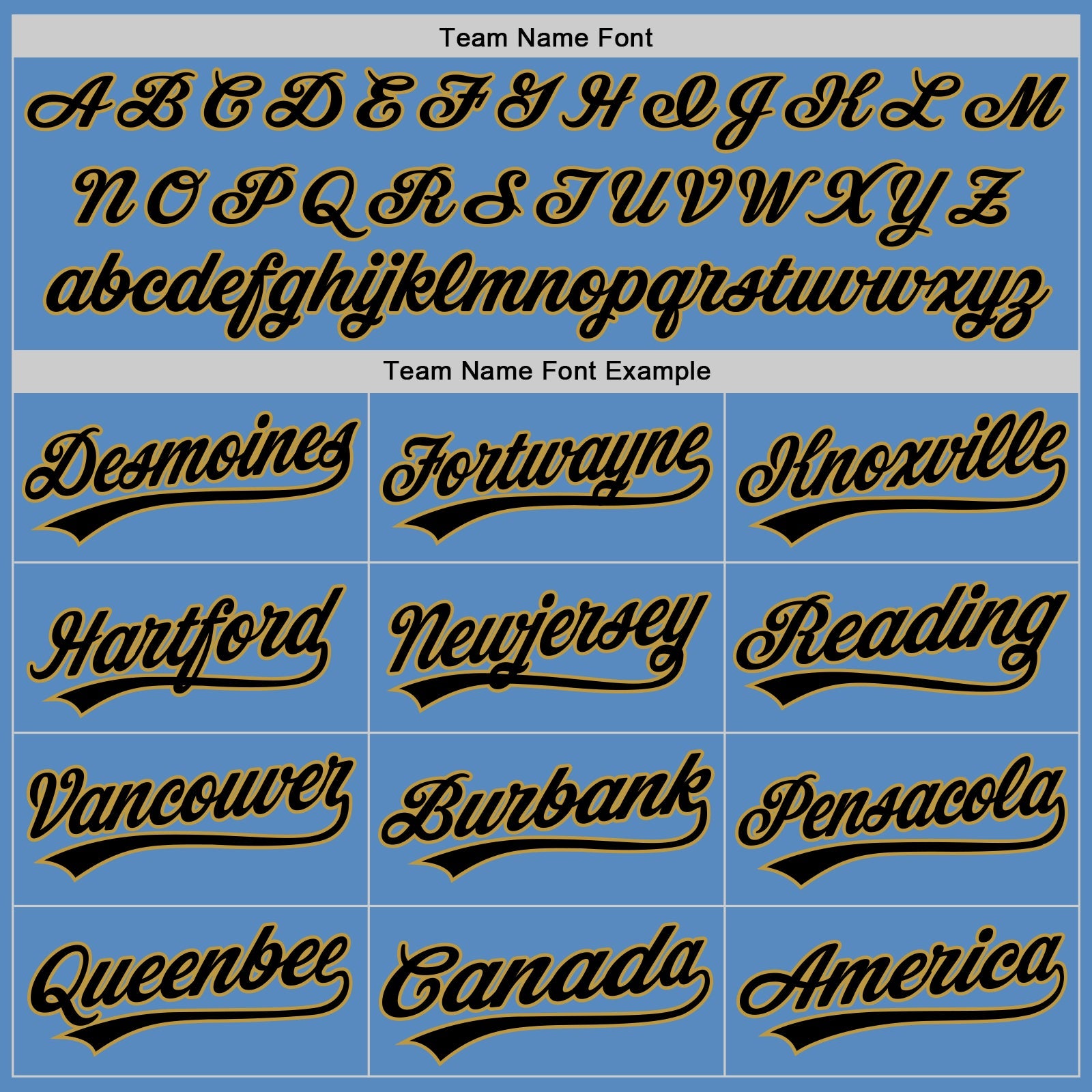 Custom Powder Blue Black-Old Gold Two-Button Unisex Softball Jersey view 4