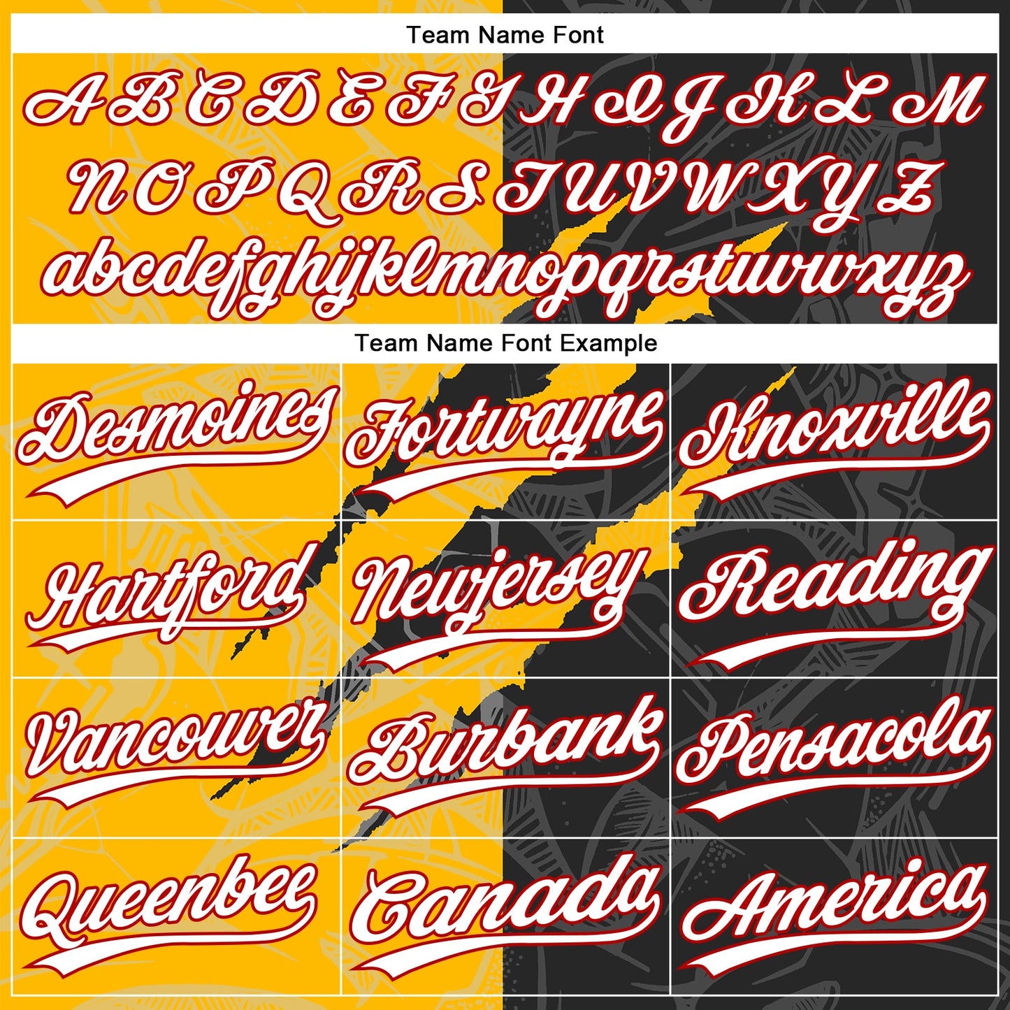Custom Graffiti Pattern Black Gold-Red 3D Two-Button Unisex Softball Jersey view 4