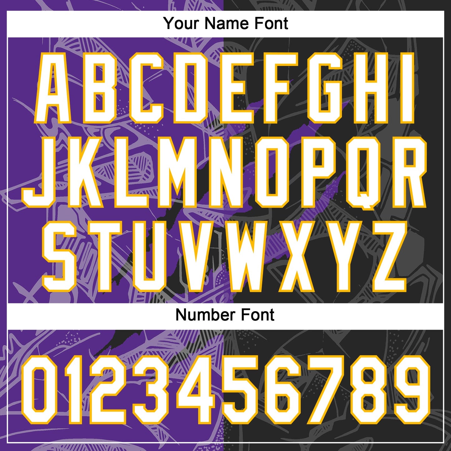 Custom Graffiti Pattern Black Purple-Gold 3D Two-Button Unisex Softball Jersey view 5