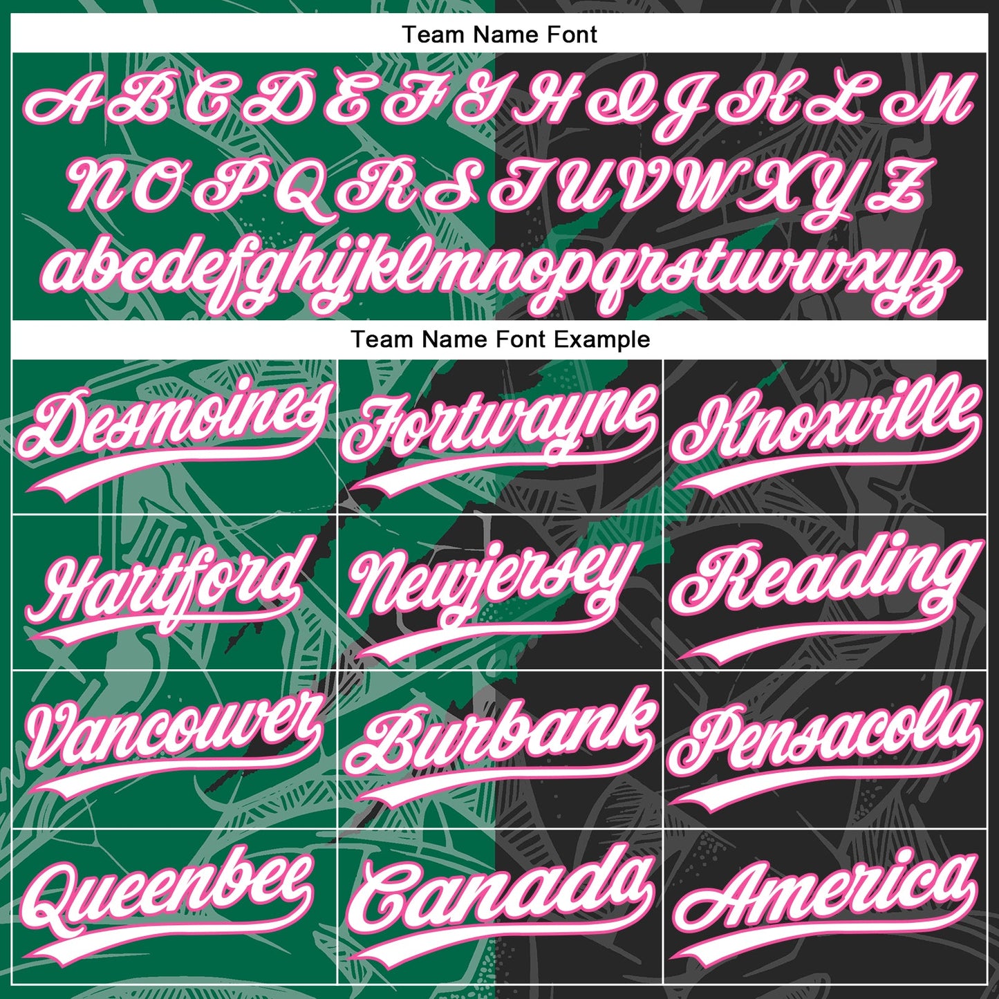 Custom Graffiti Pattern Black Kelly Green-Pink 3D Two-Button Unisex Softball Jersey view 4