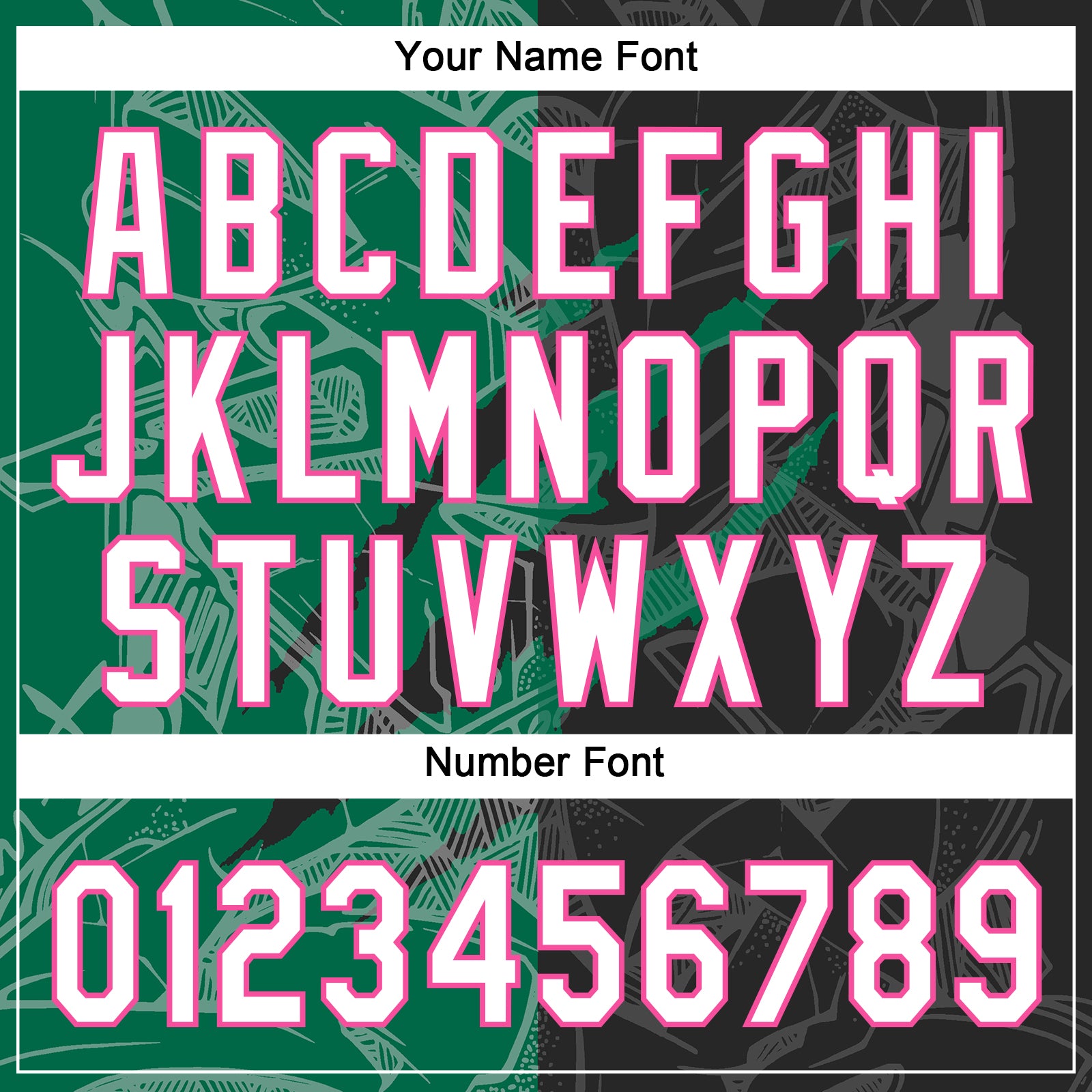 Custom Graffiti Pattern Black Kelly Green-Pink 3D Two-Button Unisex Softball Jersey view 5