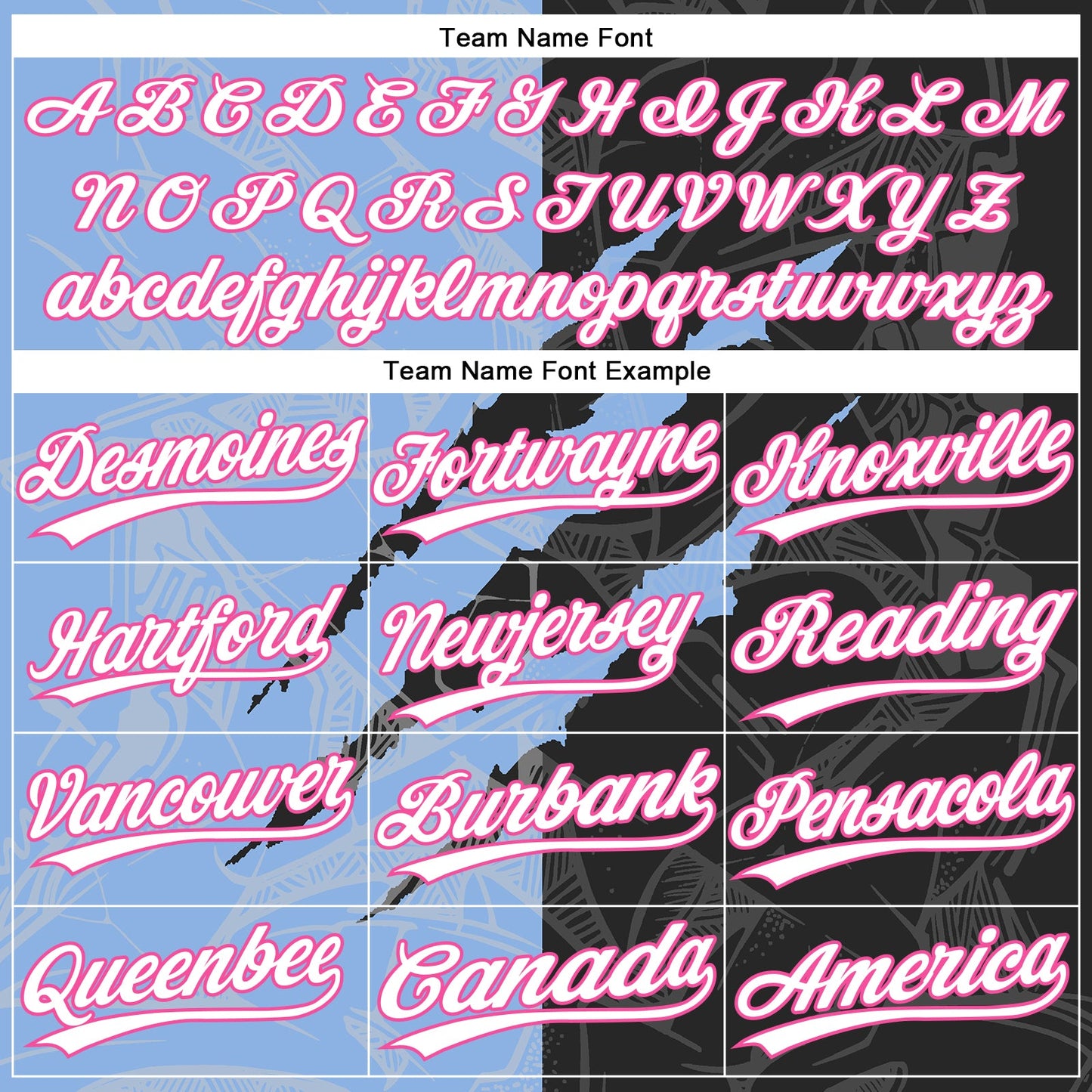 Custom Graffiti Pattern Black Light Blue-Pink 3D Two-Button Unisex Softball Jersey view 4