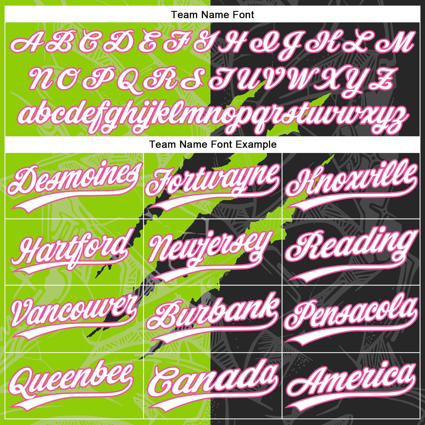 Custom Graffiti Pattern Black Neon Green-Pink 3D Two-Button Unisex Softball Jersey view 4