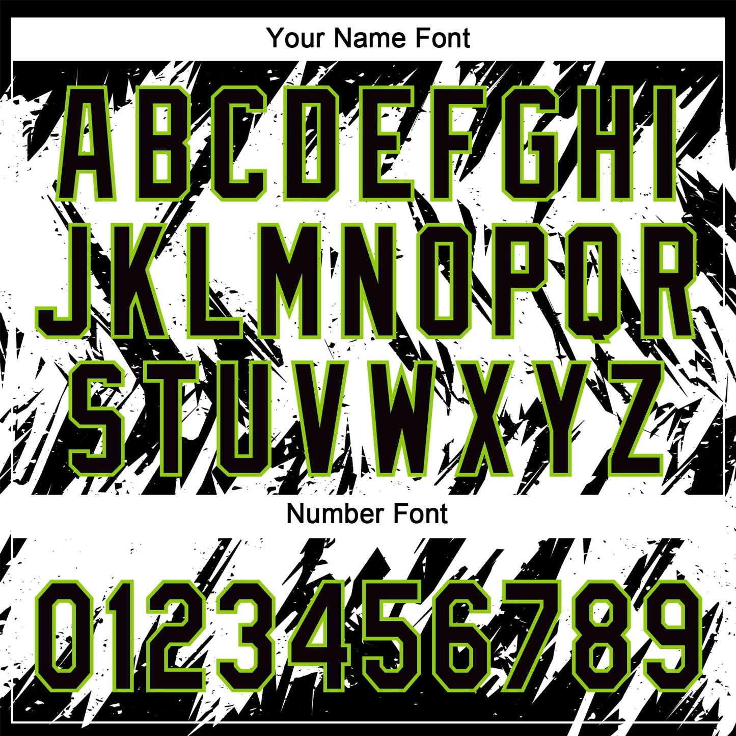 Custom Black Neon Green-White 3D Pattern Abstract Sharp Shape Two-Button Unisex Softball Jersey view 5