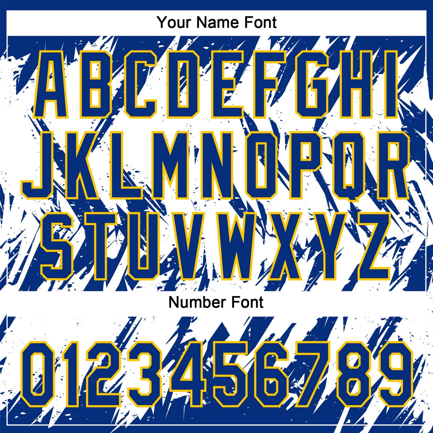 Custom Royal Yellow-White 3D Pattern Abstract Sharp Shape Two-Button Unisex Softball Jersey view 5