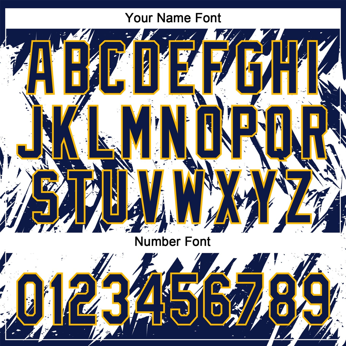 Custom Navy Gold-White 3D Pattern Abstract Sharp Shape Two-Button Unisex Softball Jersey view 5