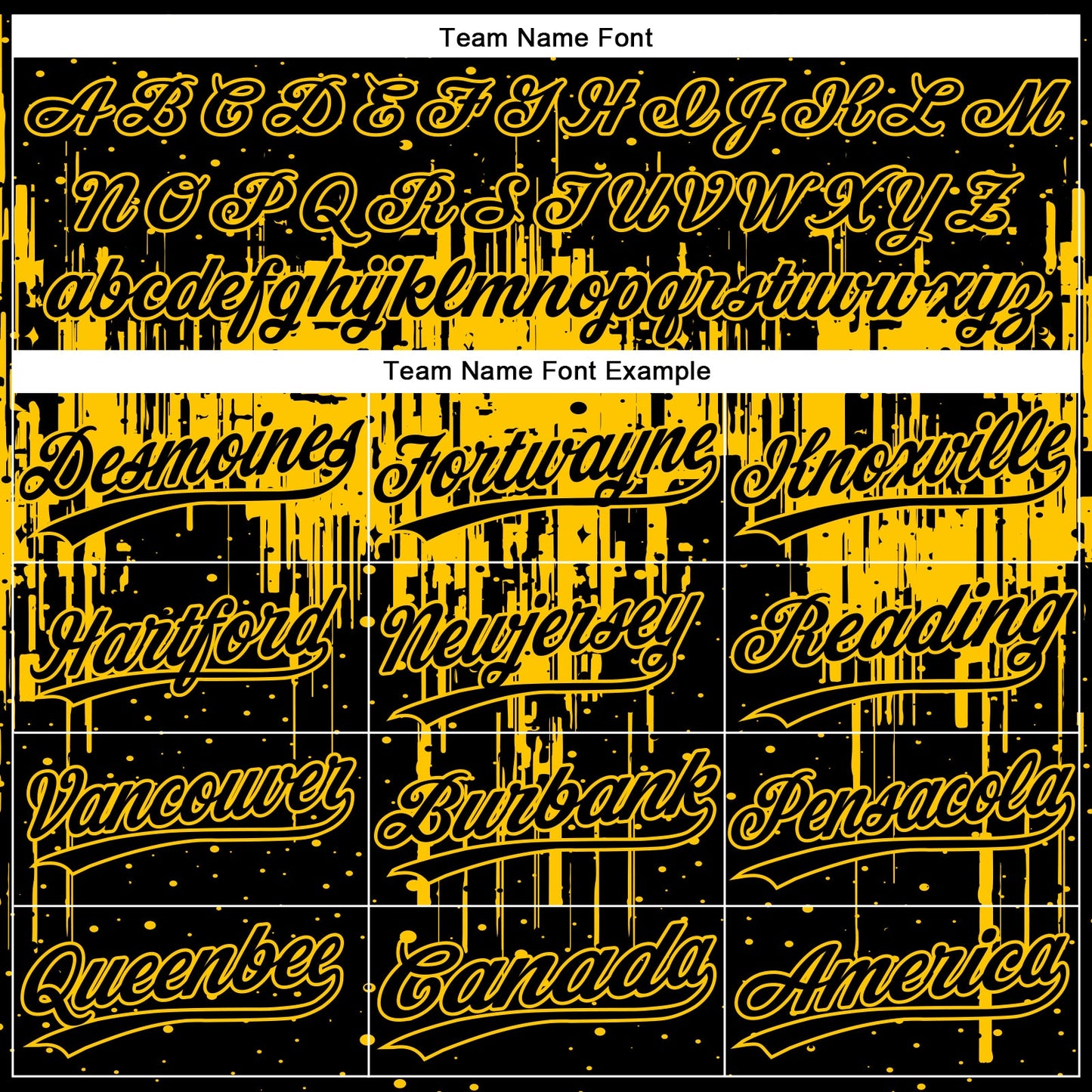 Custom Black Gold 3D Pattern Dripping Splatter Art Two-Button Unisex Softball Jersey view 4