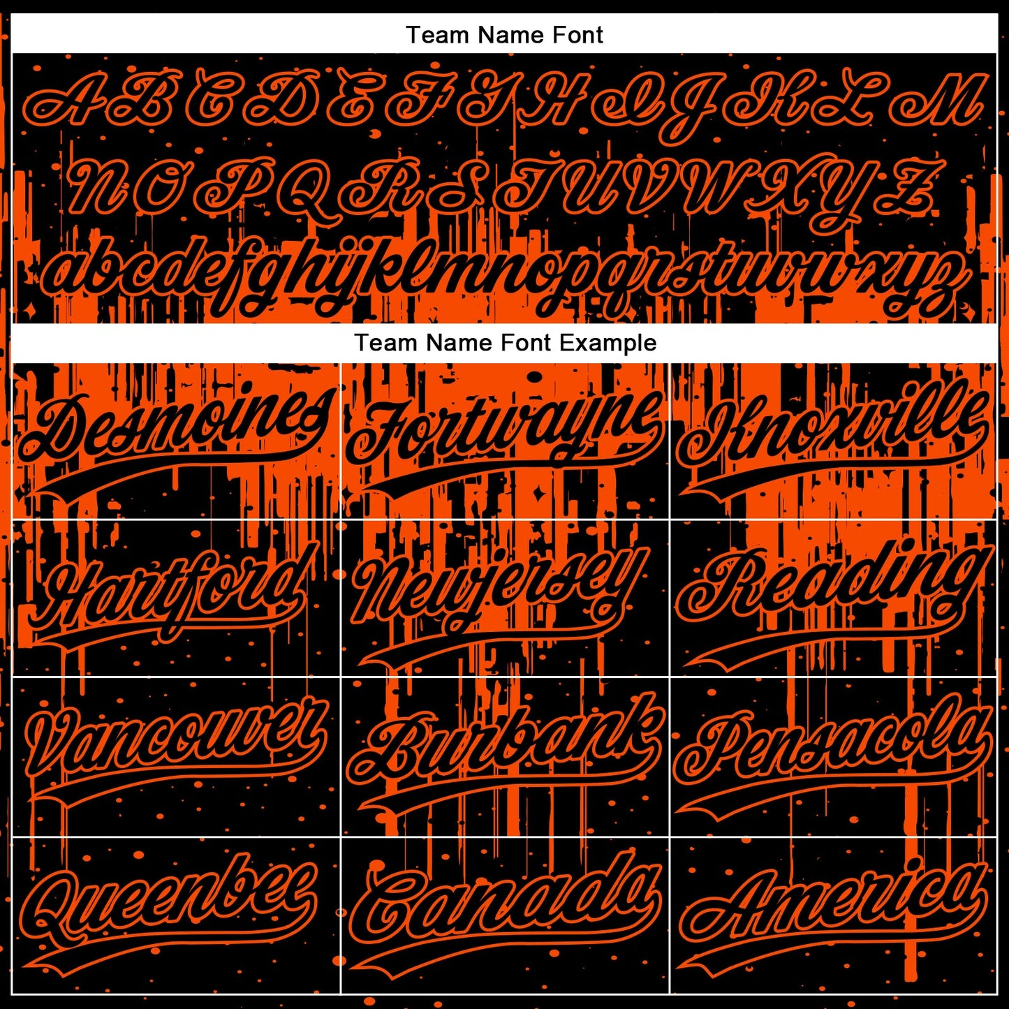 Custom Black Orange 3D Pattern Dripping Splatter Art Two-Button Unisex Softball Jersey view 4
