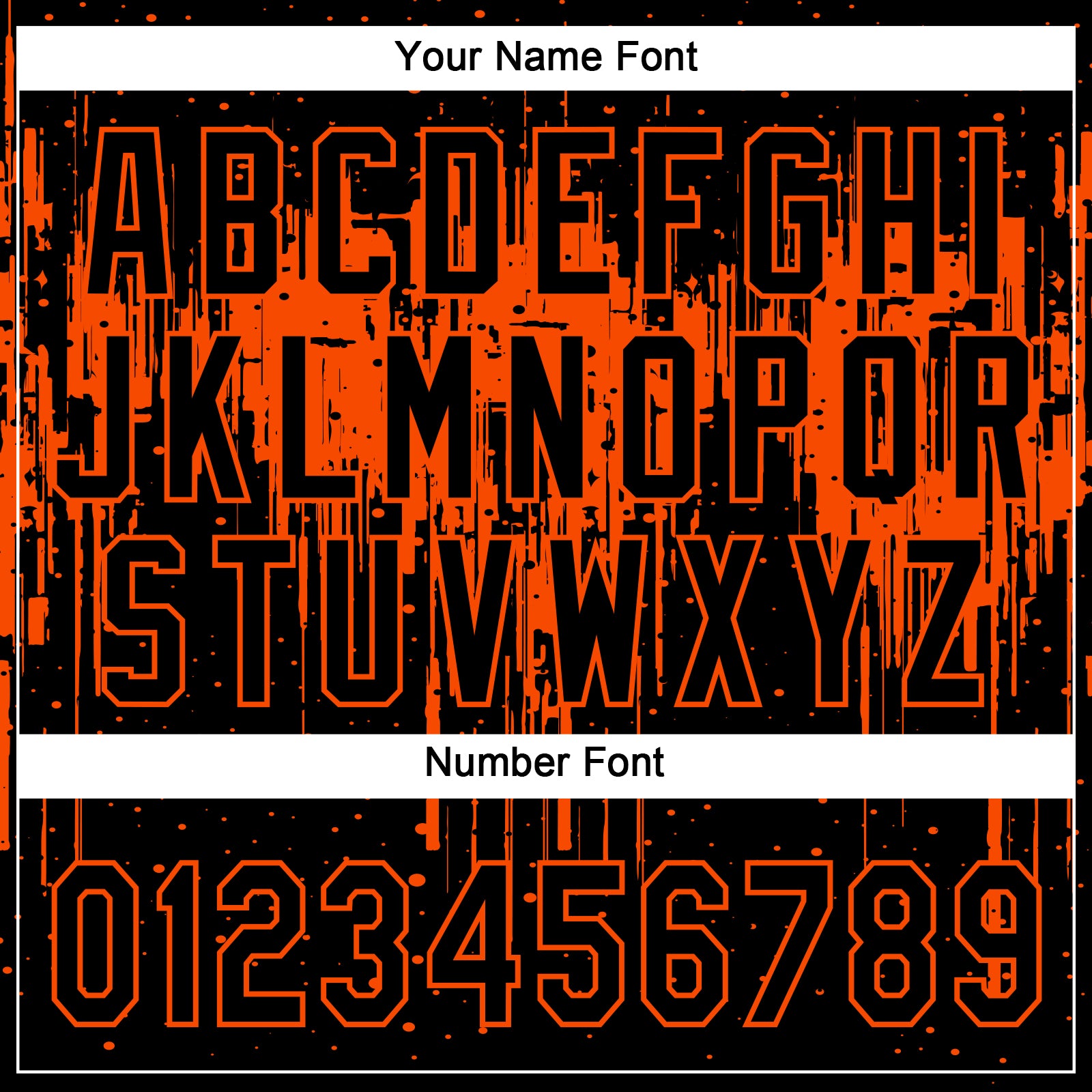 Custom Black Orange 3D Pattern Dripping Splatter Art Two-Button Unisex Softball Jersey view 5