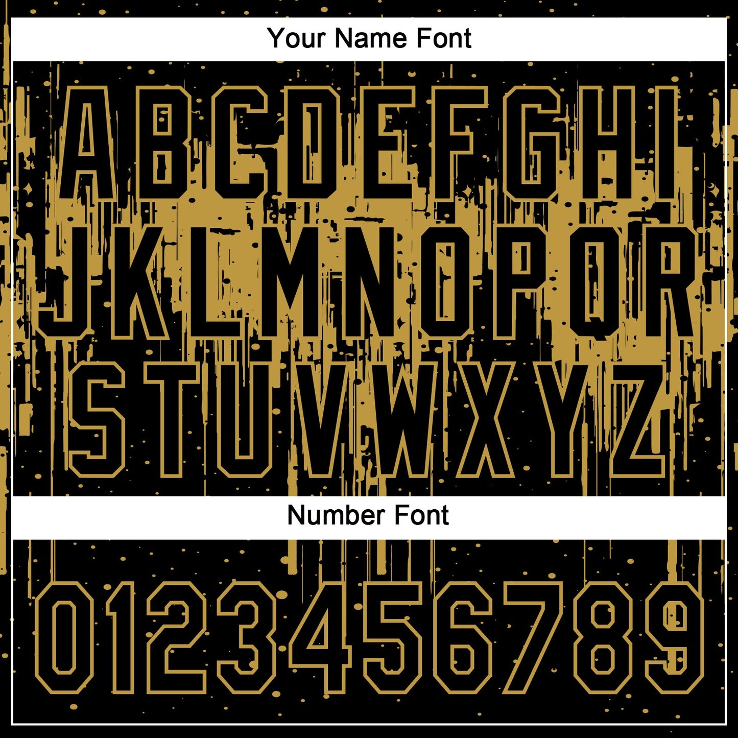 Custom Black Old Gold 3D Pattern Dripping Splatter Art Two-Button Unisex Softball Jersey view 5