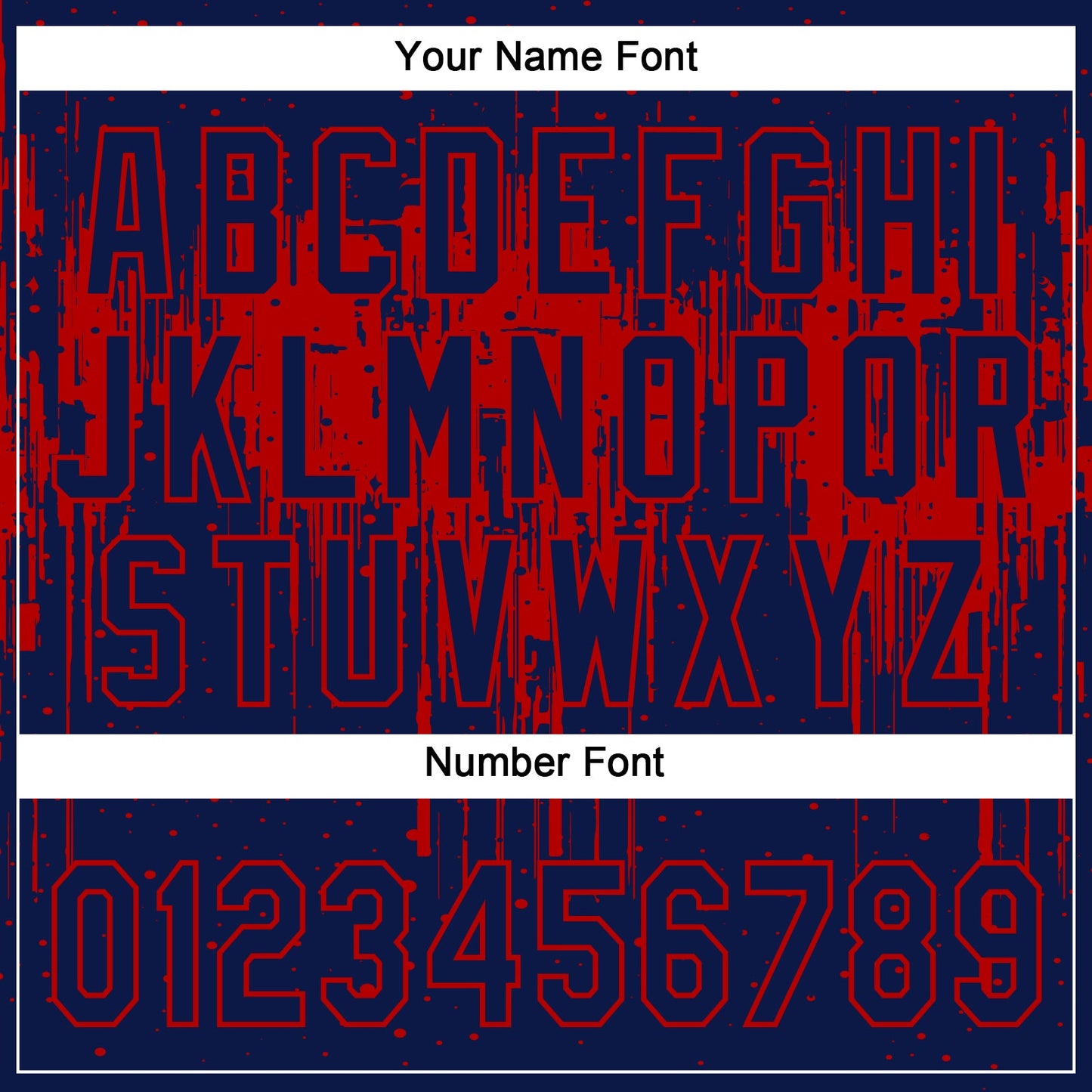 Custom Navy Red 3D Pattern Dripping Splatter Art Two-Button Unisex Softball Jersey view 5