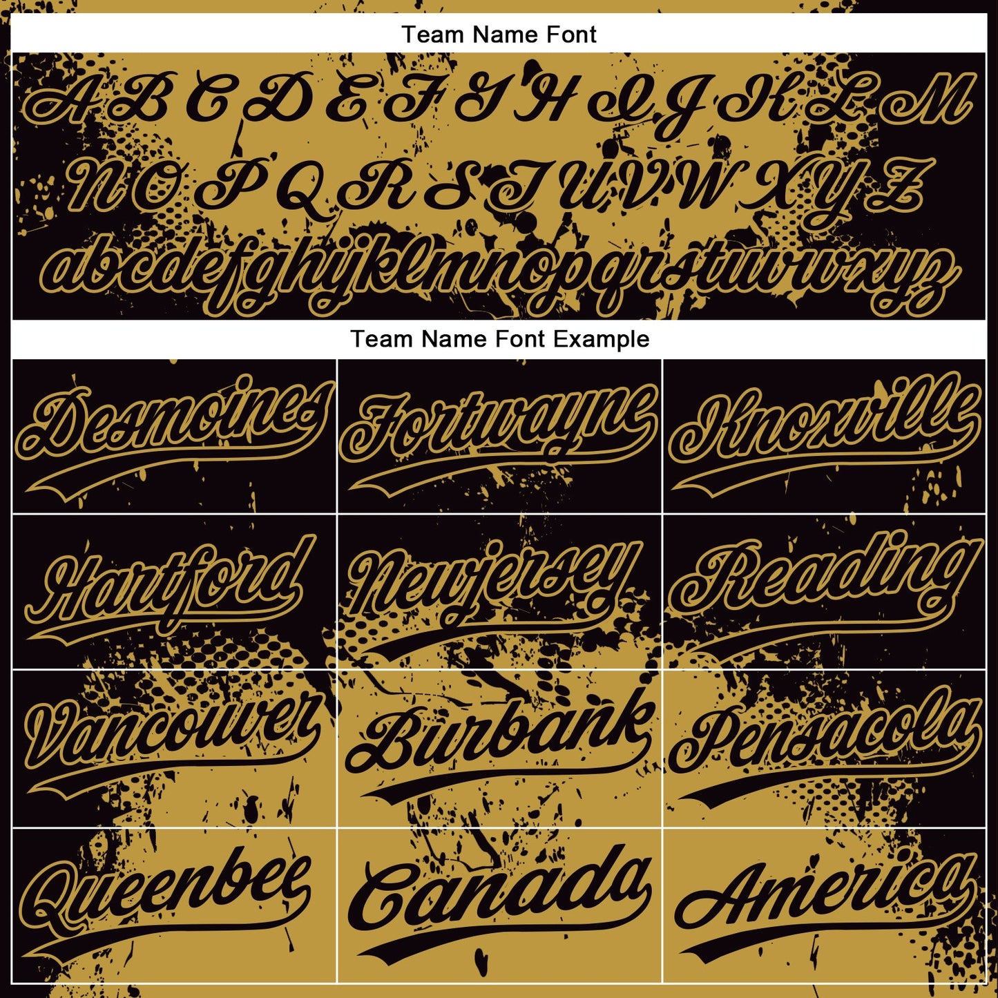 Custom Black Old Gold 3D Pattern Abstract Splatter Grunge Art Two-Button Unisex Softball Jersey view 4