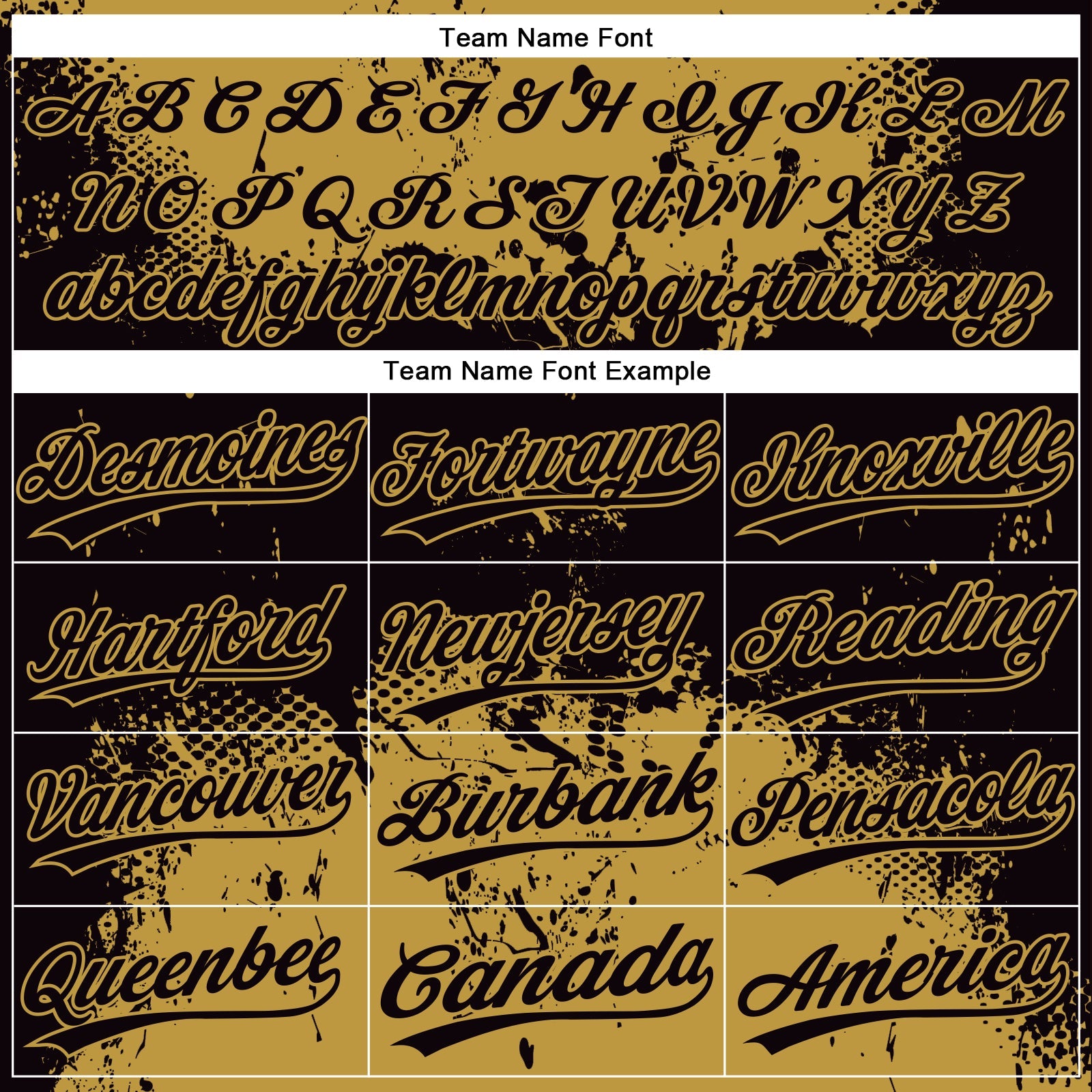 Custom Black Old Gold 3D Pattern Abstract Splatter Grunge Art Two-Button Unisex Softball Jersey view 4