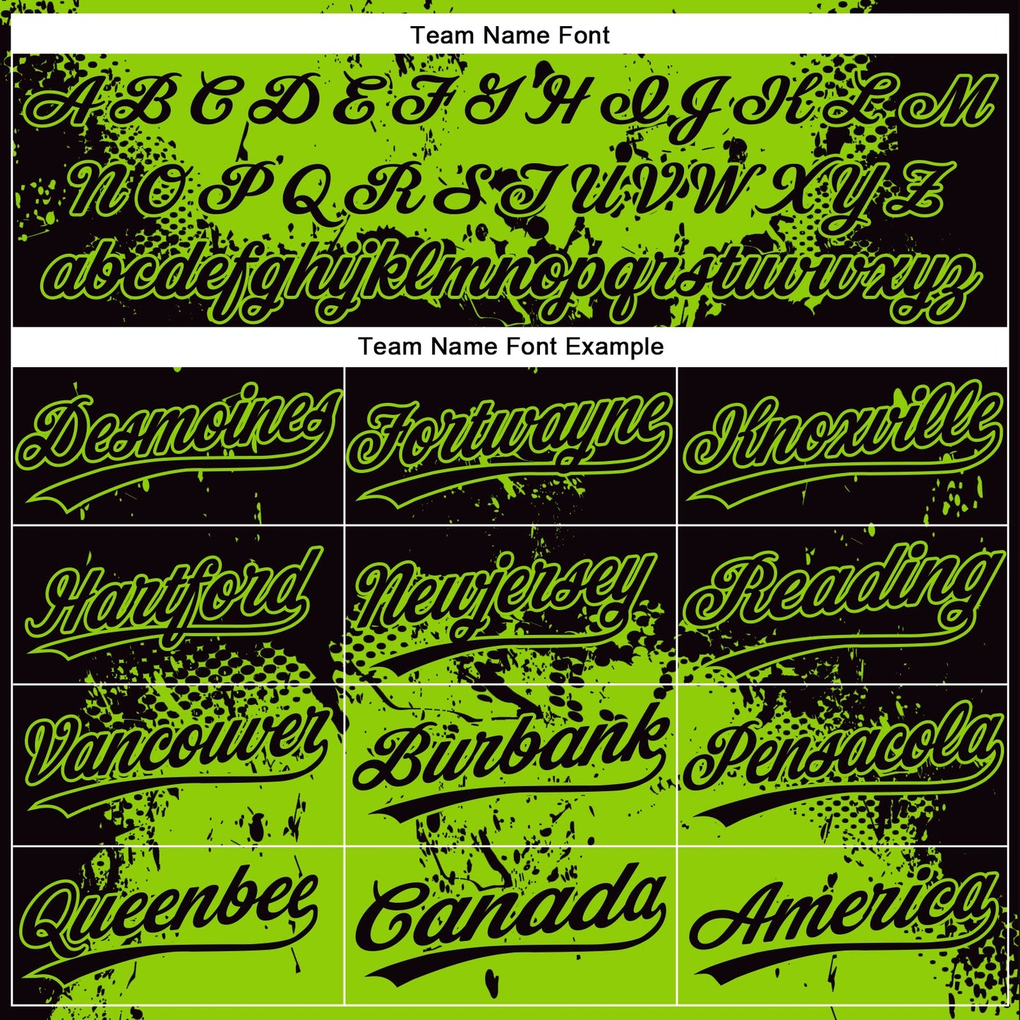 Custom Black Neon Green 3D Pattern Abstract Splatter Grunge Art Two-Button Unisex Softball Jersey view 4