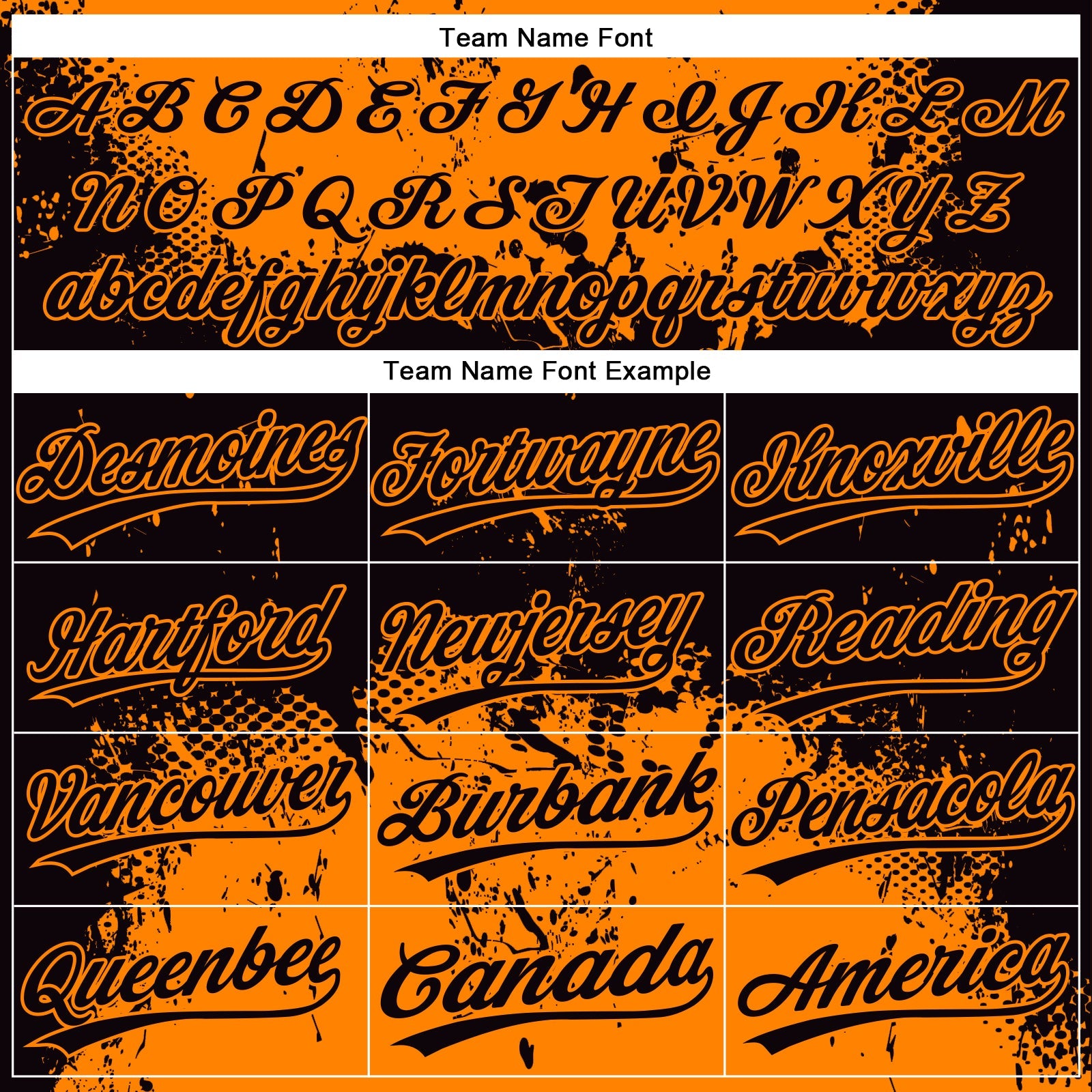 Custom Black Bay Orange 3D Pattern Abstract Splatter Grunge Art Two-Button Unisex Softball Jersey view 4