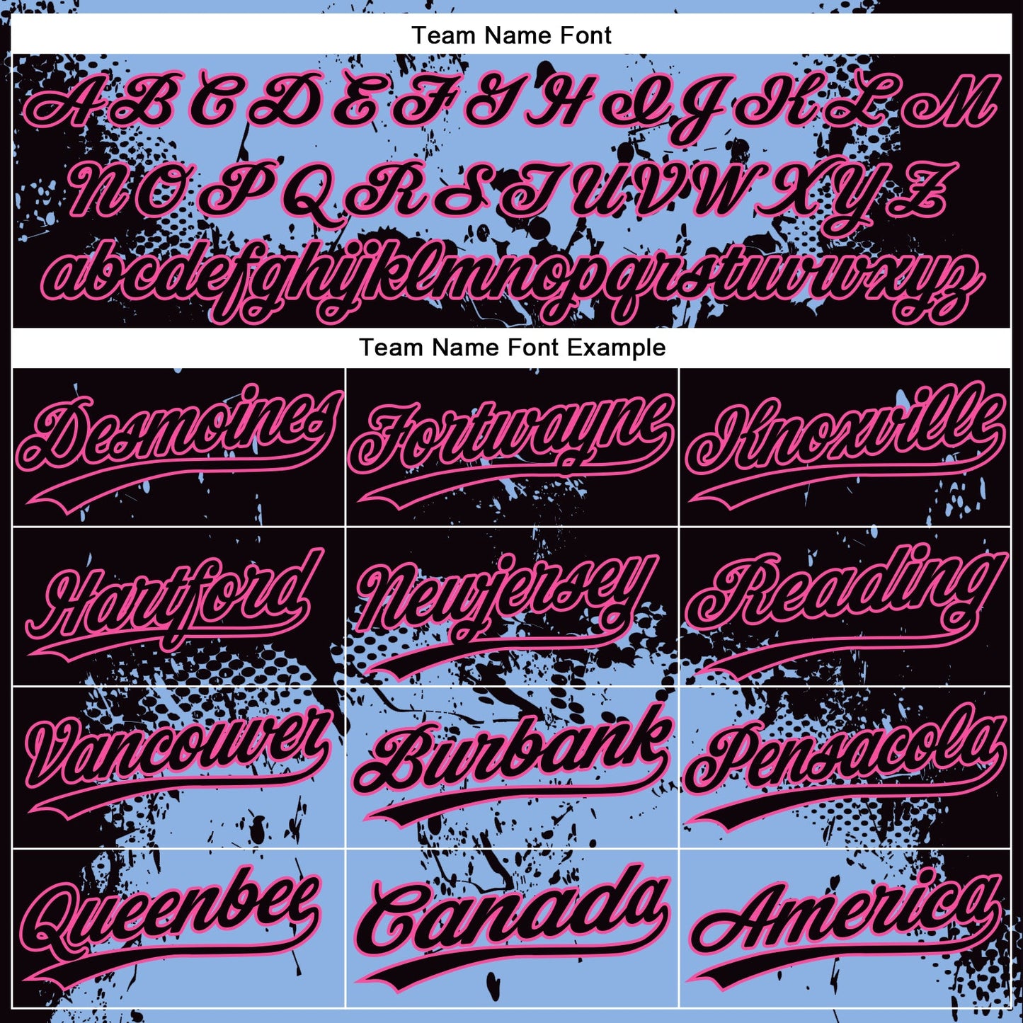Custom Black Light Blue-Pink 3D Pattern Abstract Splatter Grunge Art Two-Button Unisex Softball Jersey view 4